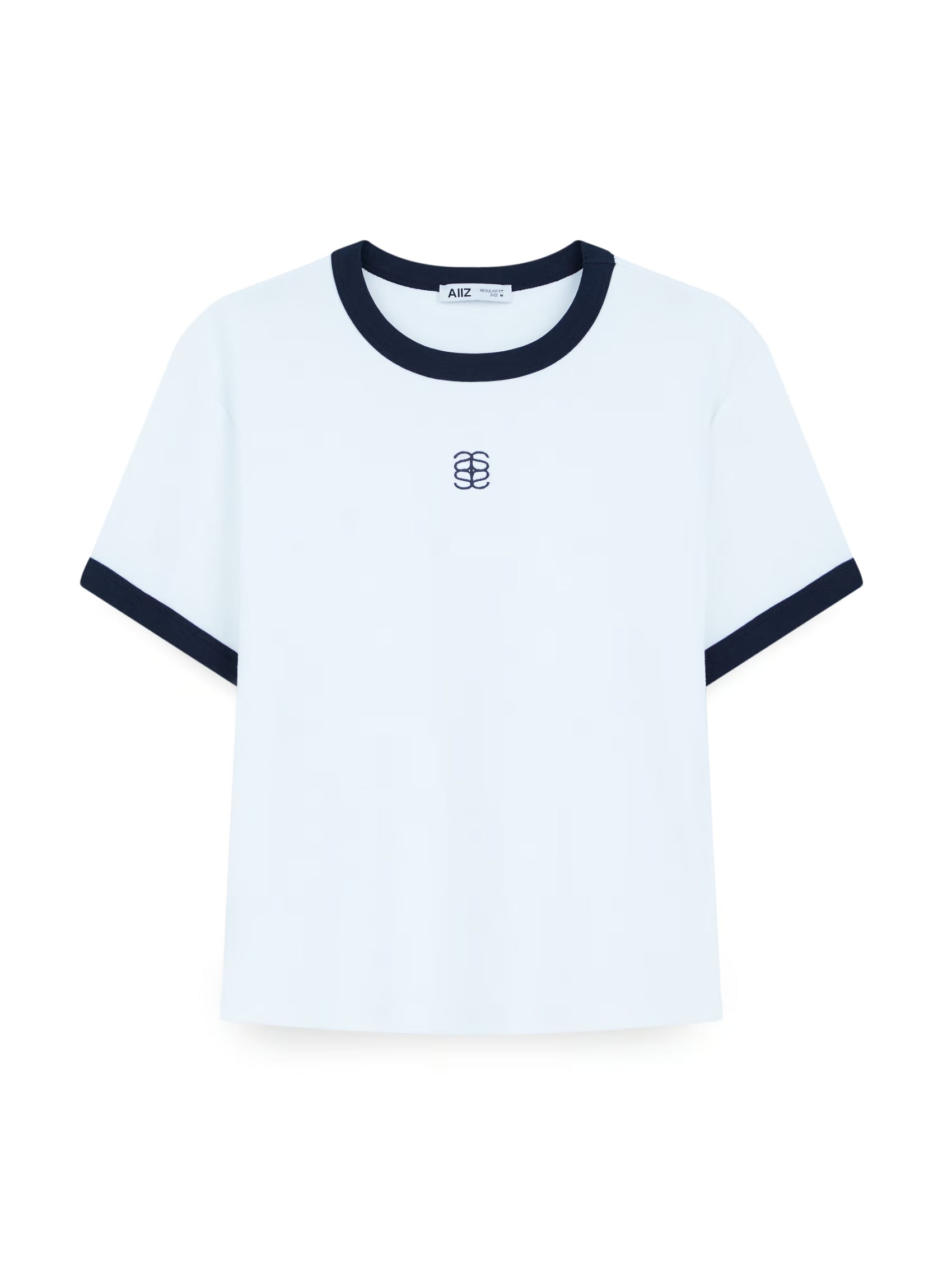 AIIZ Women’s Ringer T-Shirt (White / S)