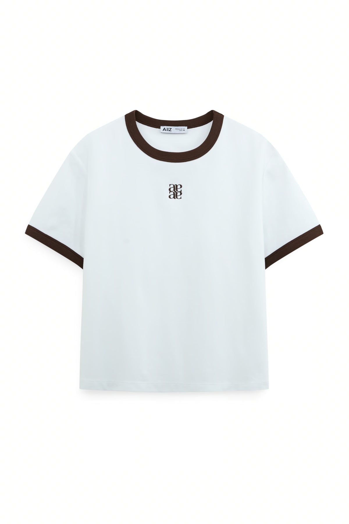 AIIZ Women’s Ringer T-Shirt (White / S)