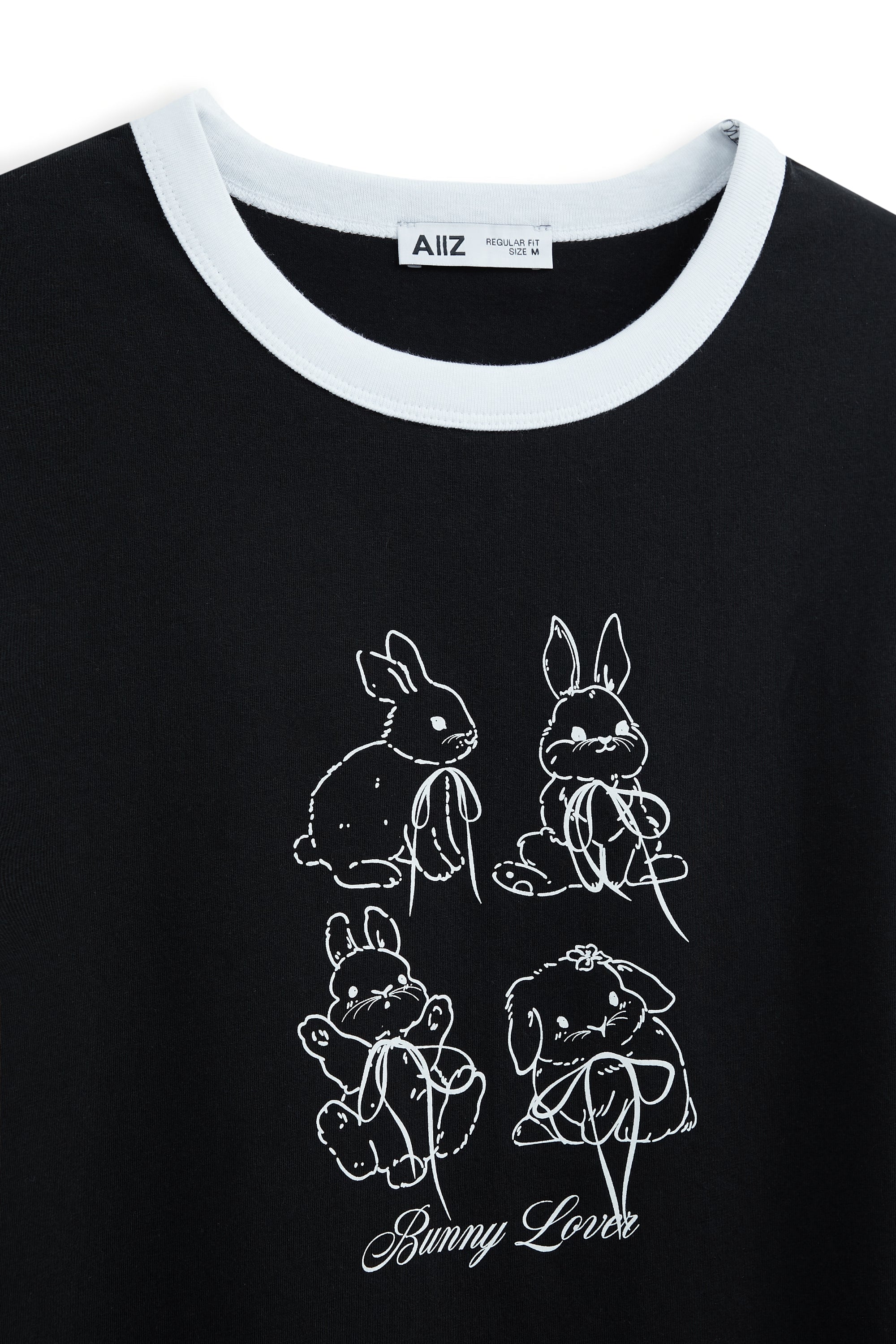 AIIZ Women’s Ringer Graphic T-Shirt