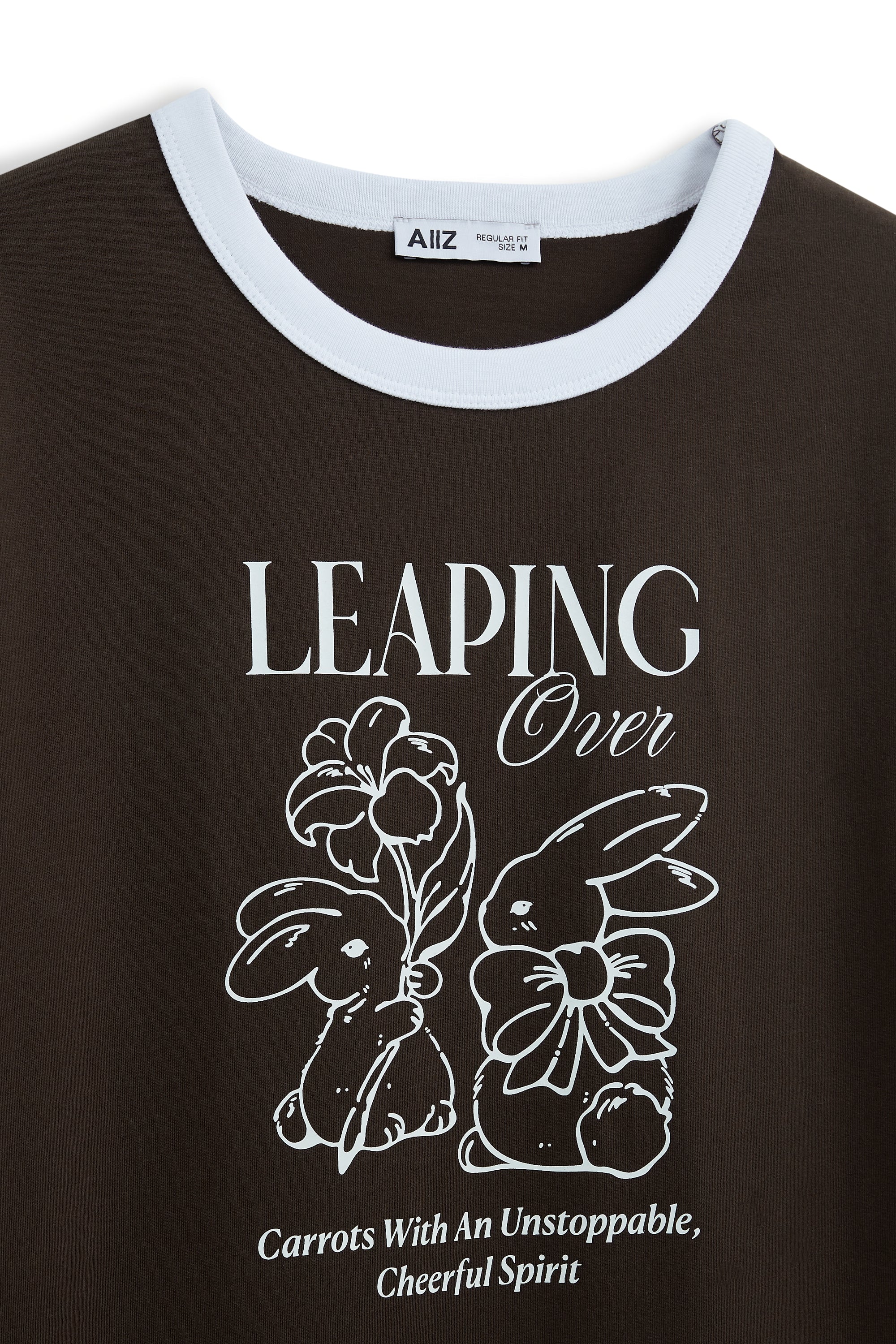 AIIZ Women’s Ringer Graphic T-Shirt