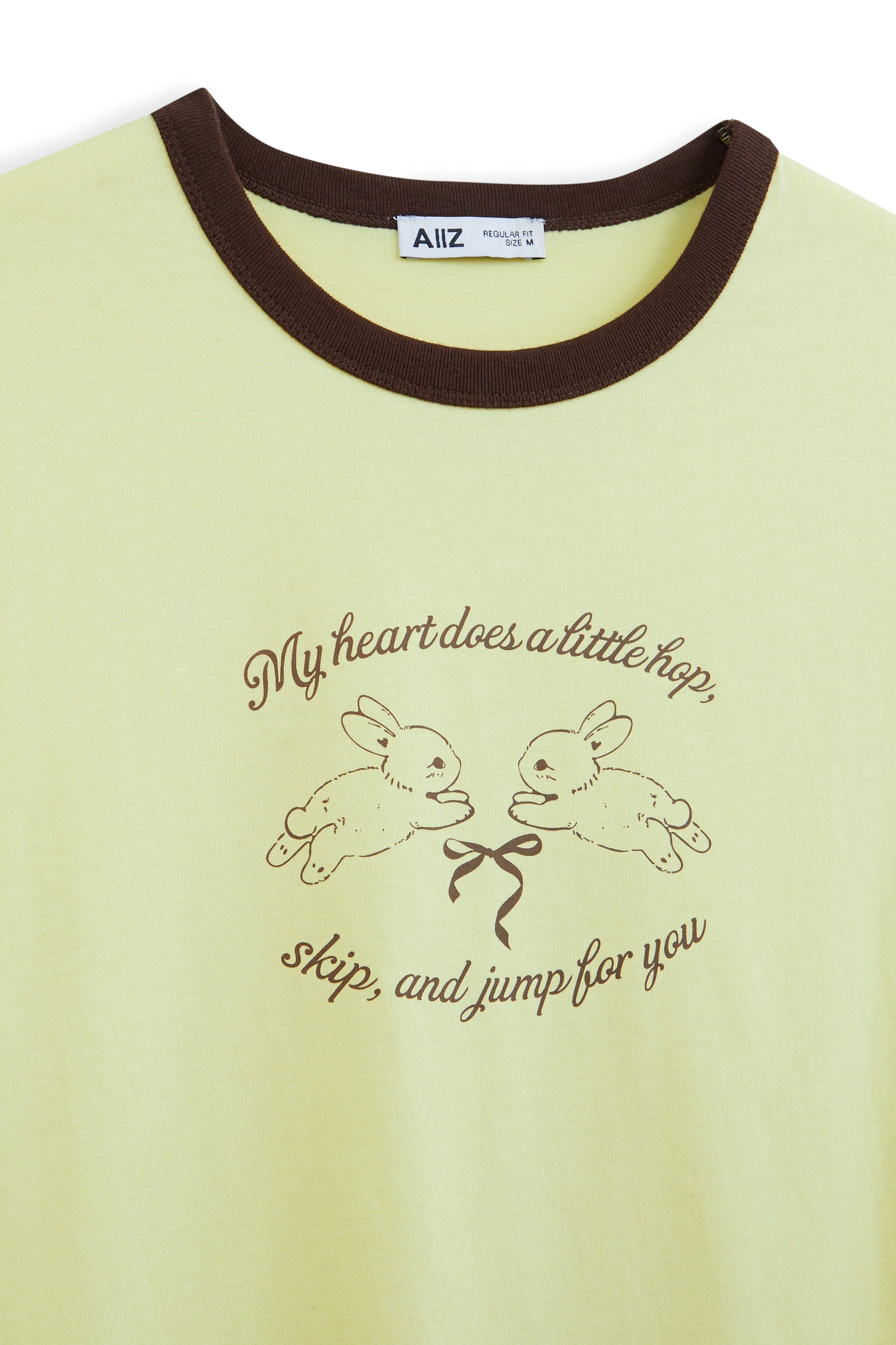 AIIZ Women’s Ringer Graphic T-Shirt