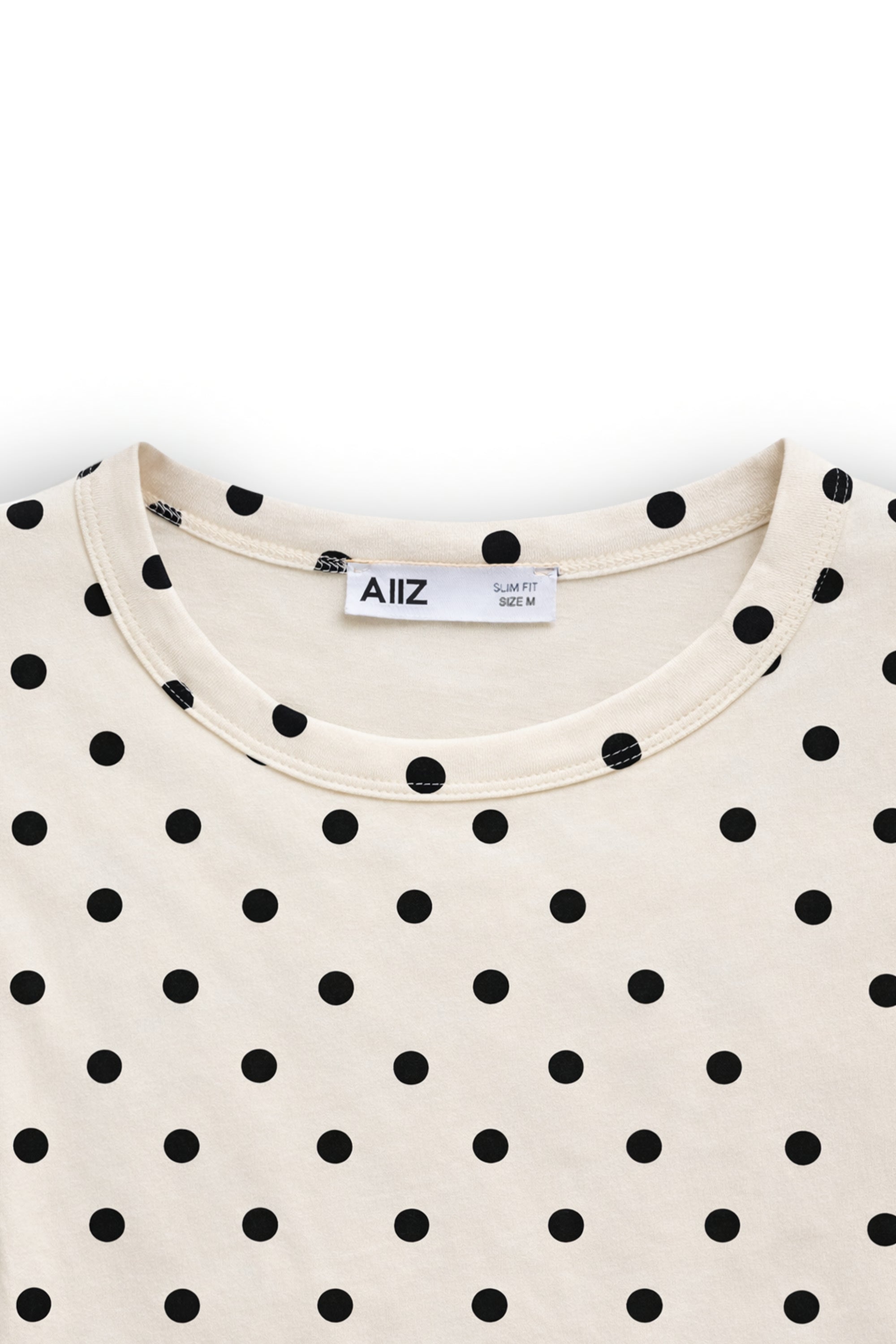 AIIZ Women's Polka dot Printed T-Shirt