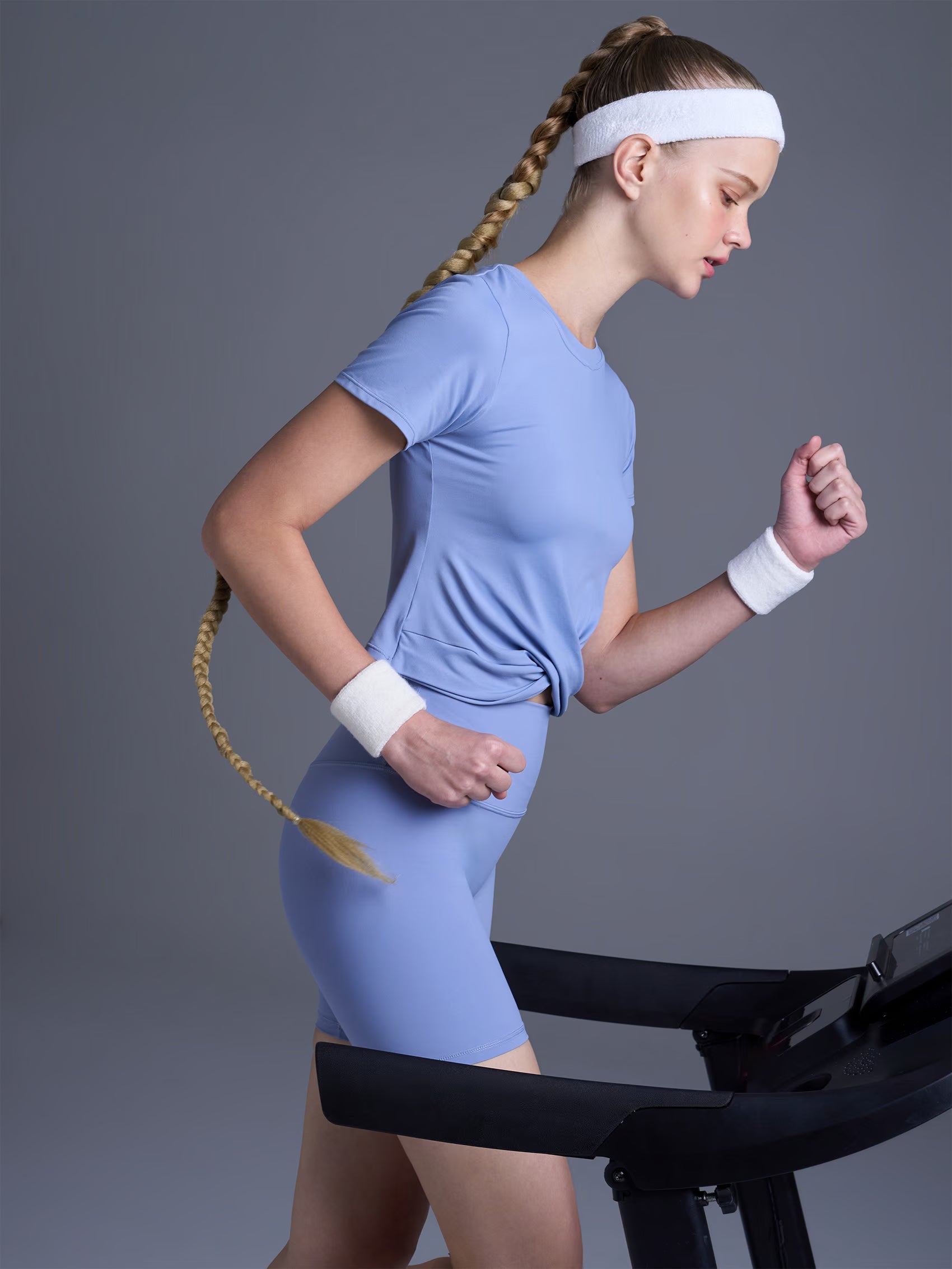 AIIZ Women's Crossover Crop Short Sleeve