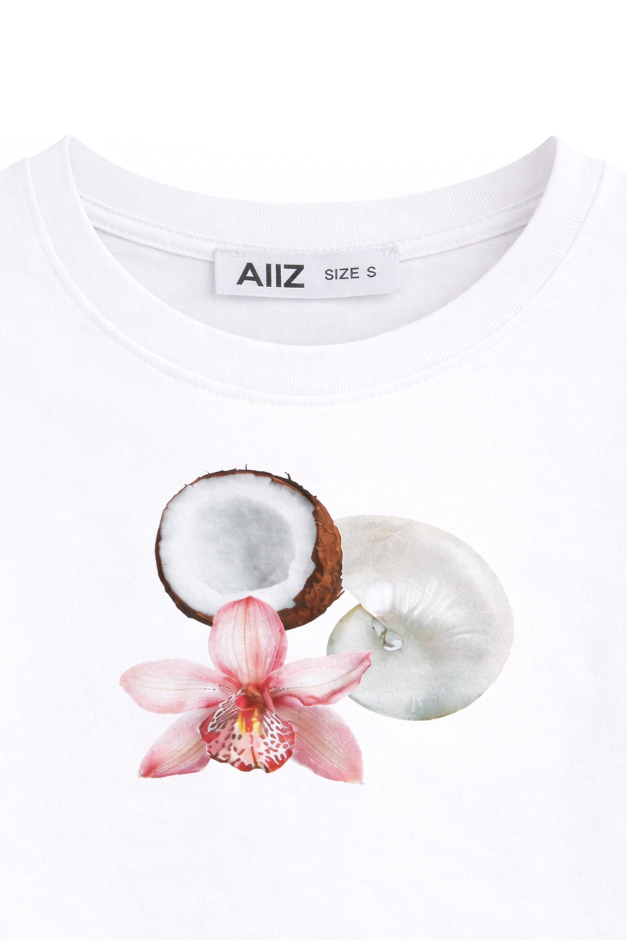 AIIZ Women's Tropical Retreat Graphic T-Shirt