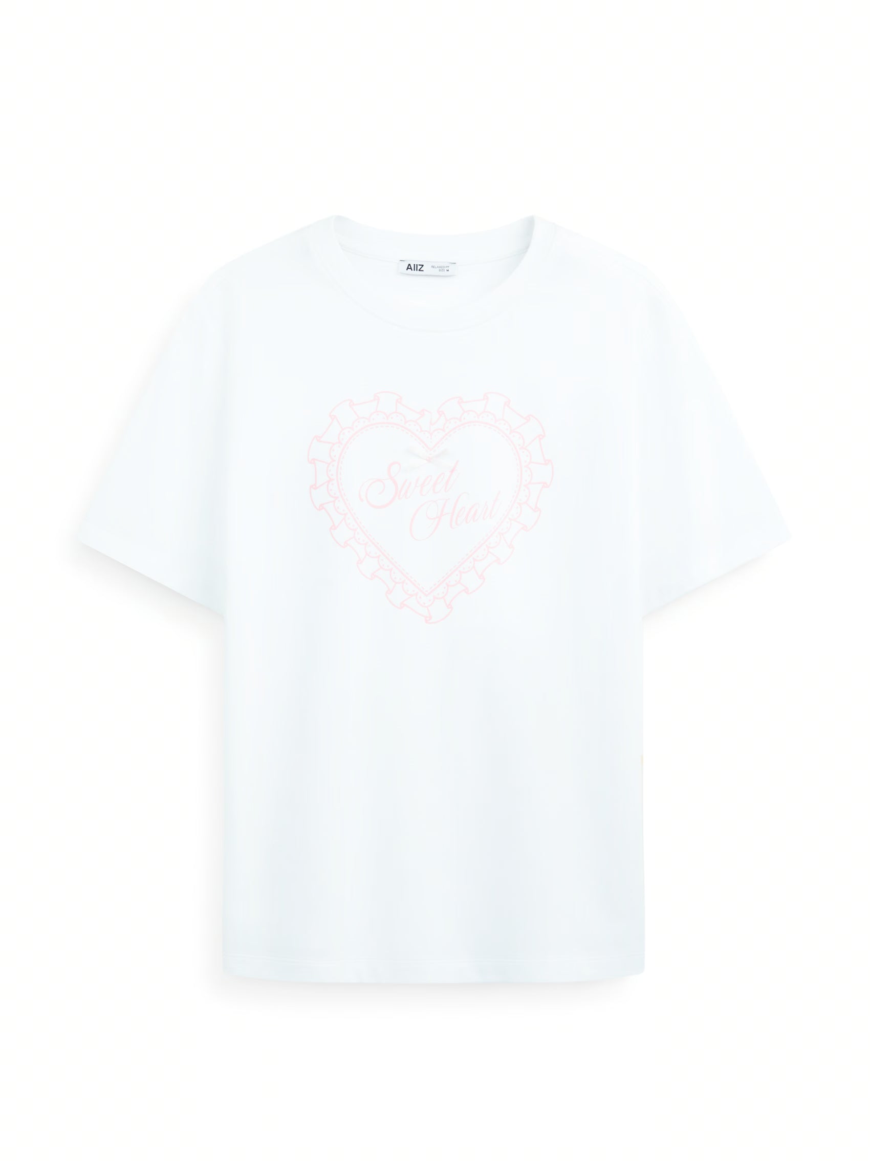 AIIZ Women's Graphic Relaxed T-Shirt (White / S)