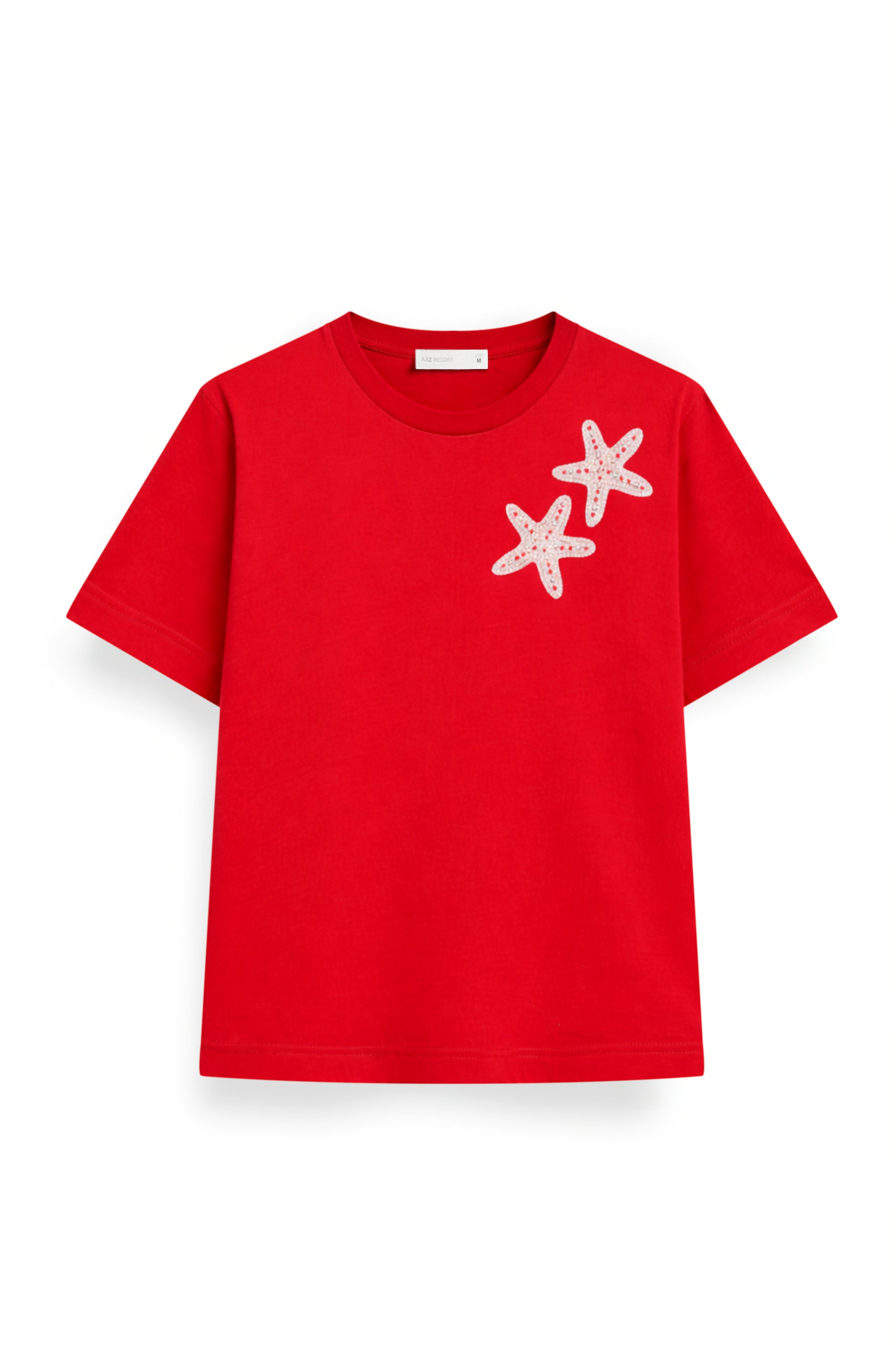 AIIZ Women's Graphic Relaxed T-Shirt (Red / S)