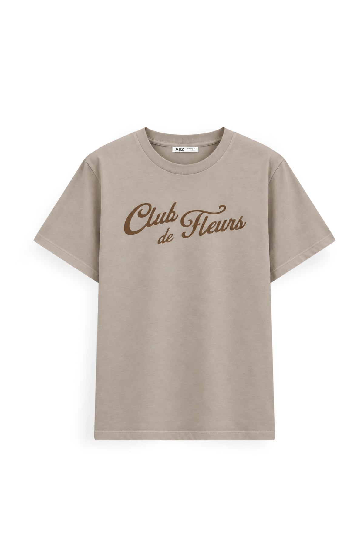AIIZ Women's Graphic T-Shirt (Beige / S)