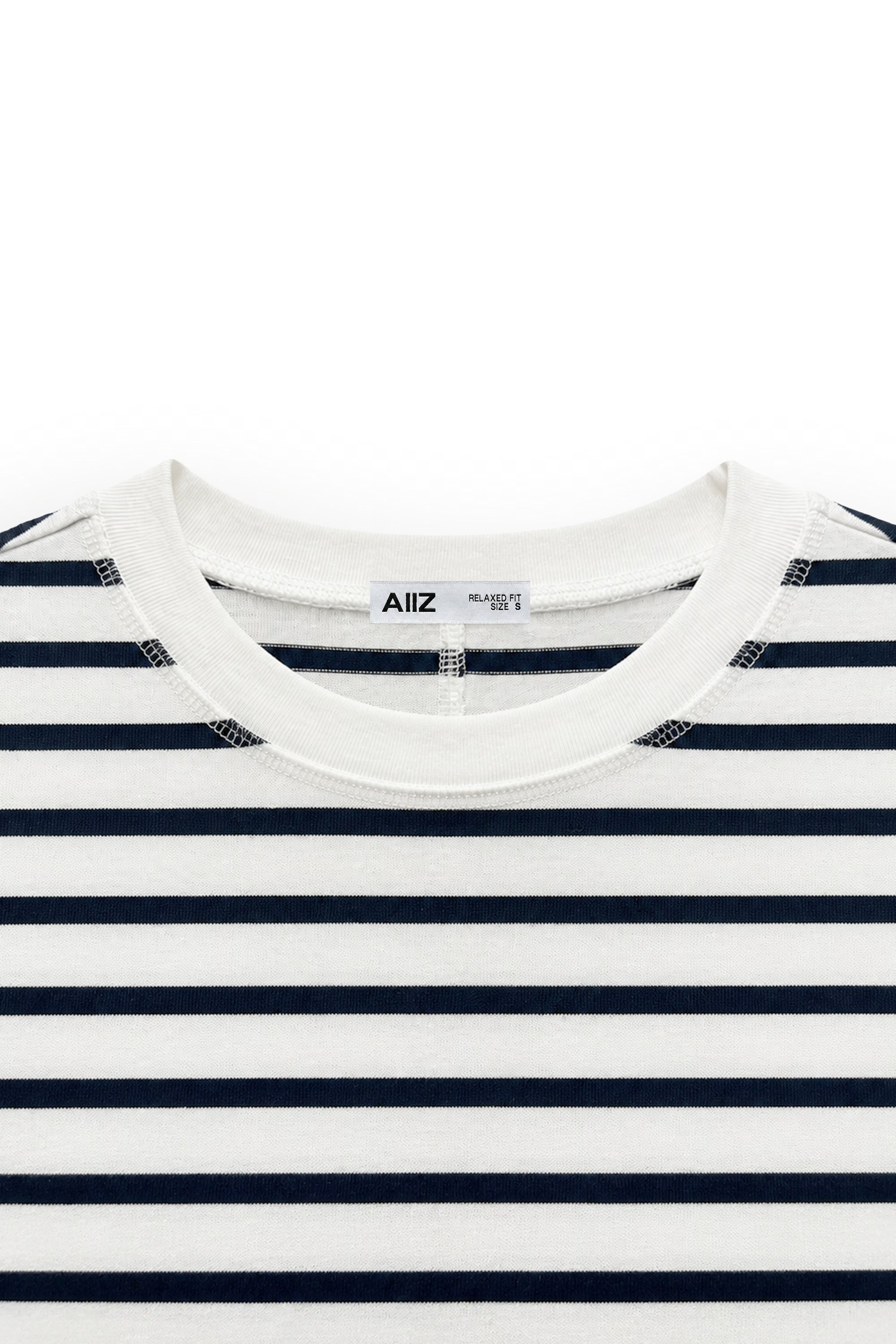 AIIZ Women's Steiped Boxy T-Shirt