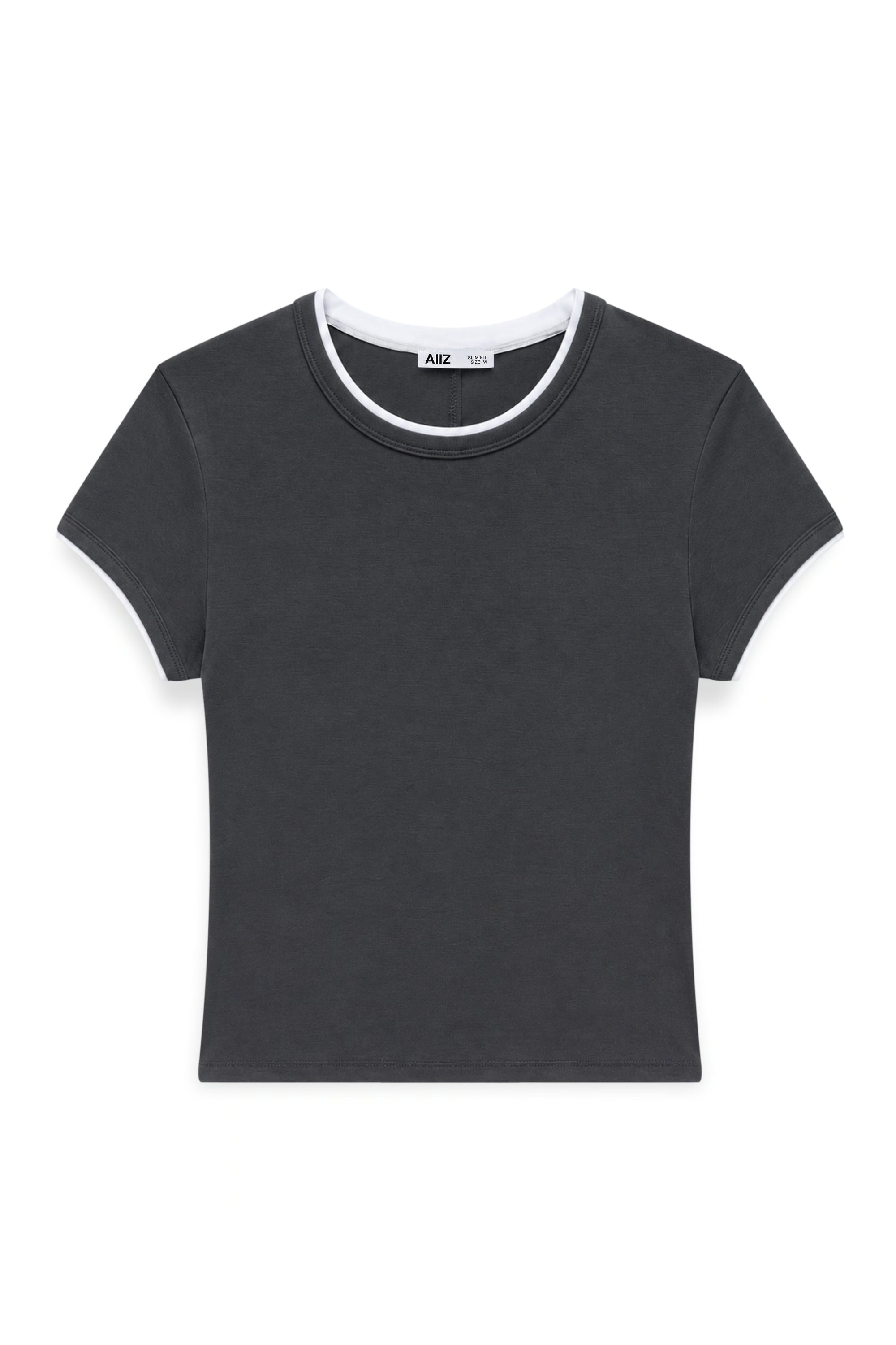 AIIZ Women's Layered Short Sleeve T-Shirt