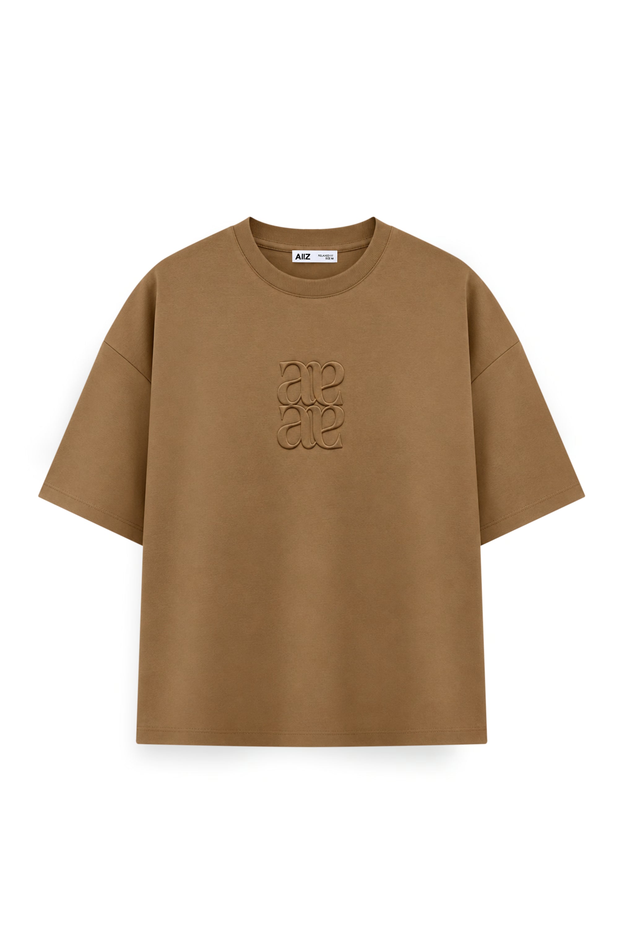 AIIZ Women's Emboss Logo T-Shirt Relaxed Fit