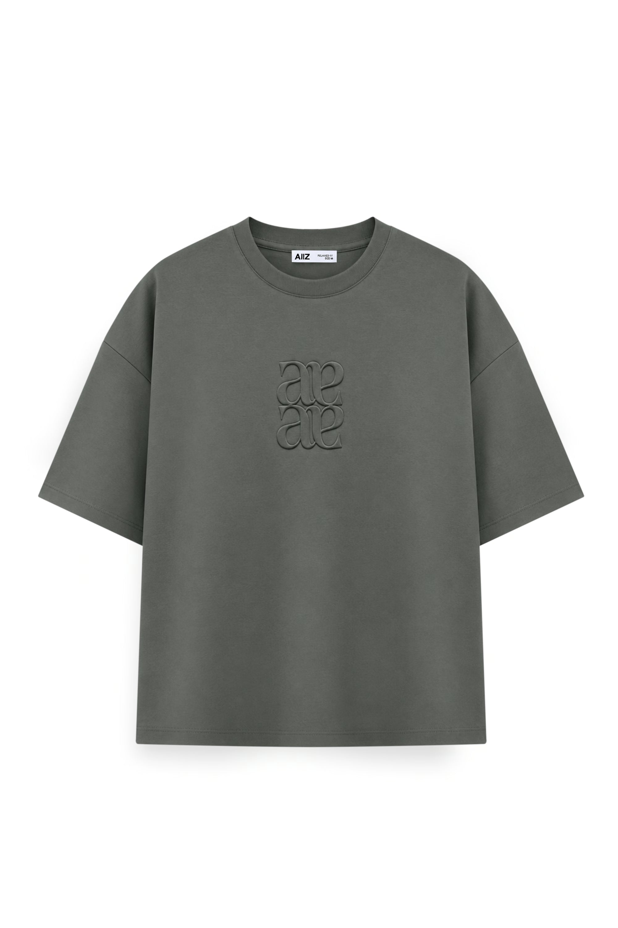 AIIZ Women's Emboss Logo T-Shirt Relaxed Fit