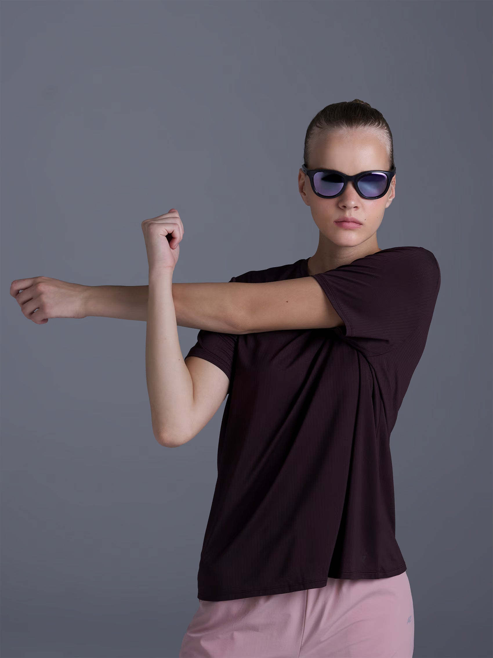 AIIZ Women's Mesh Active T-Shirt