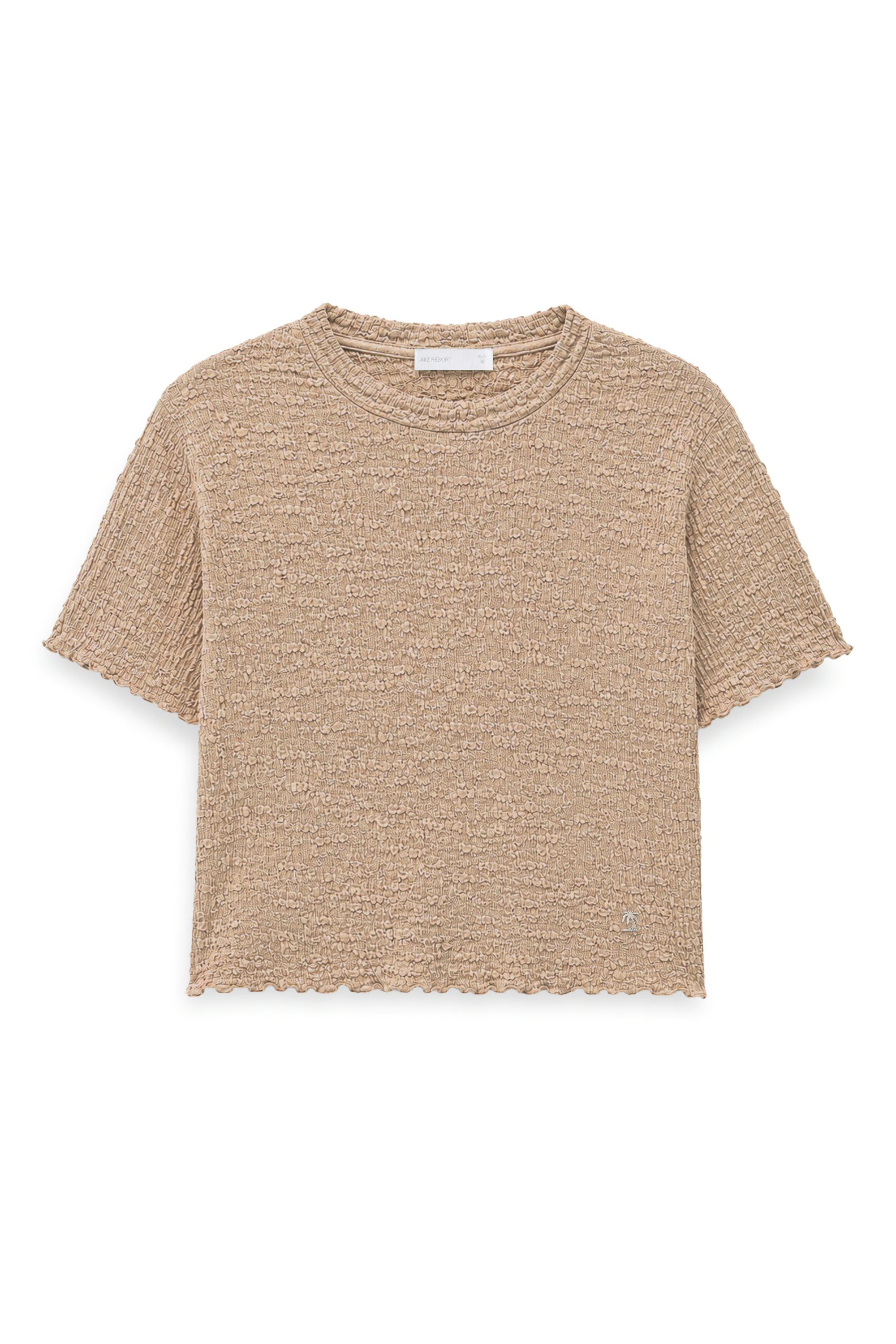 AIIZ Women's Crinkle T-Shirt