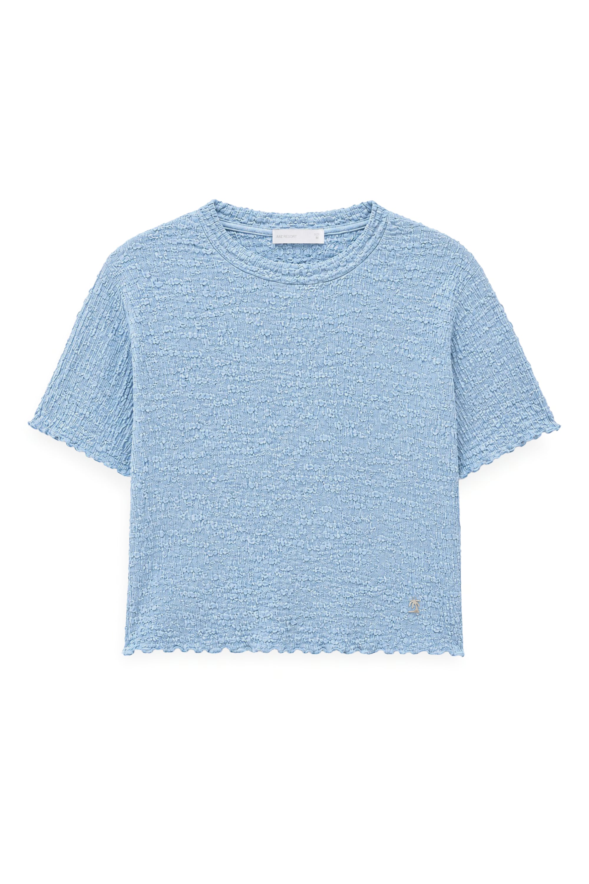 AIIZ Women's Crinkle T-Shirt