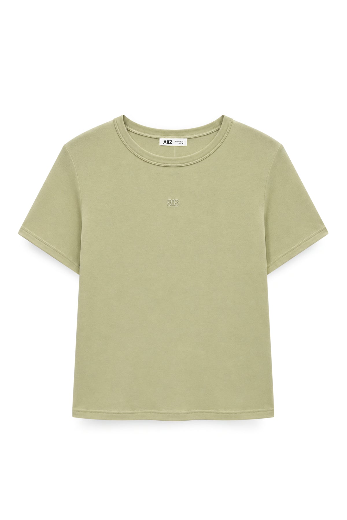 AIIZ Women's Soft Sheer Shorts Sleeves T-Shirt (Light Green / S)