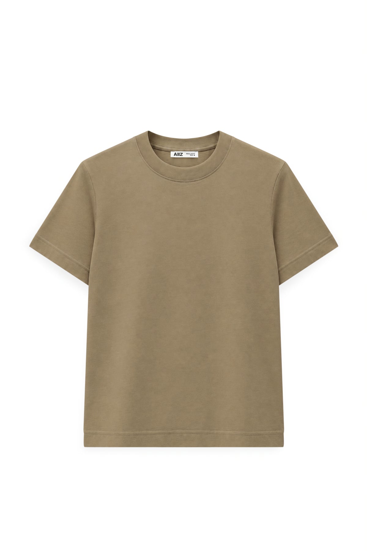 AIIZ Women's Regular T-Shirt (Khaki / S)
