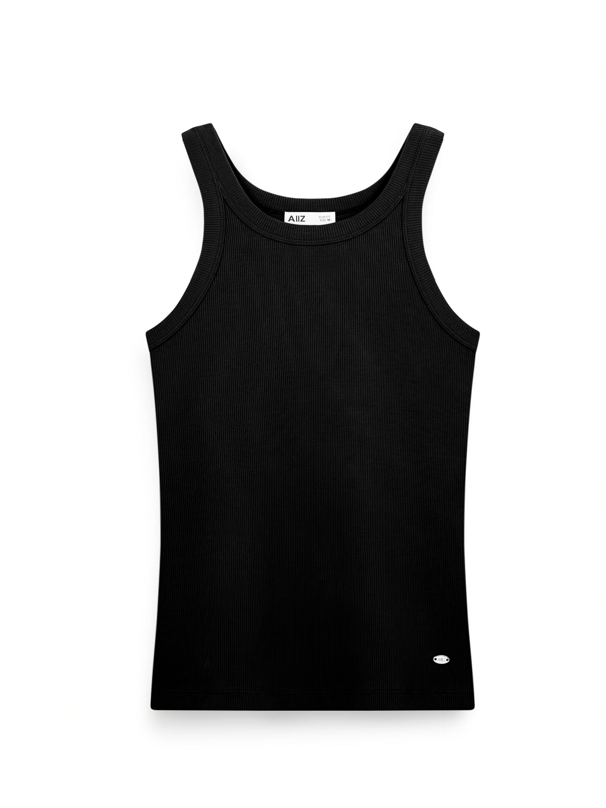AIIZ Women's Rib Knit Tank Top (Black / S)