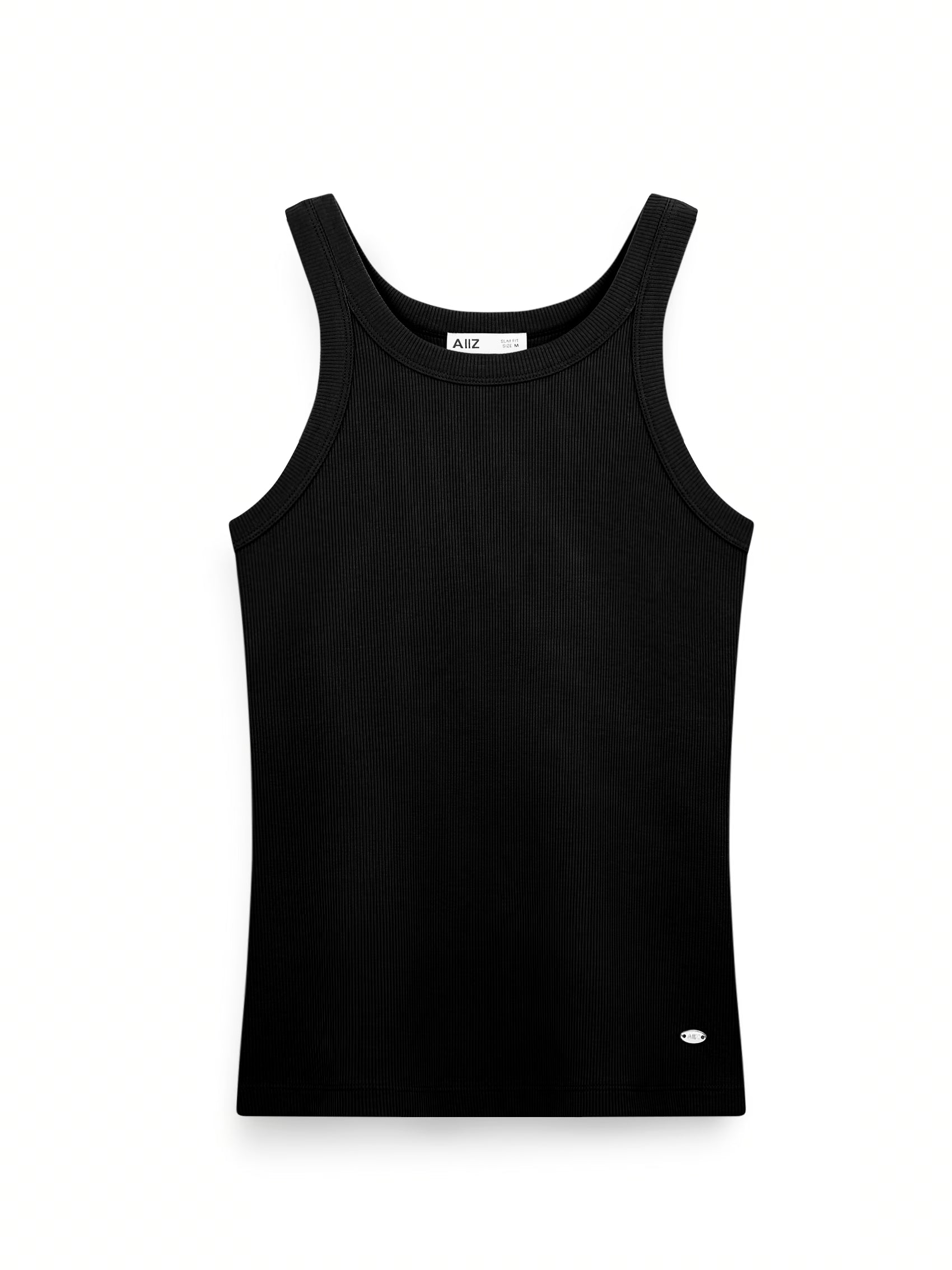 AIIZ Women's Rib Knit Tank Top (Black / S)