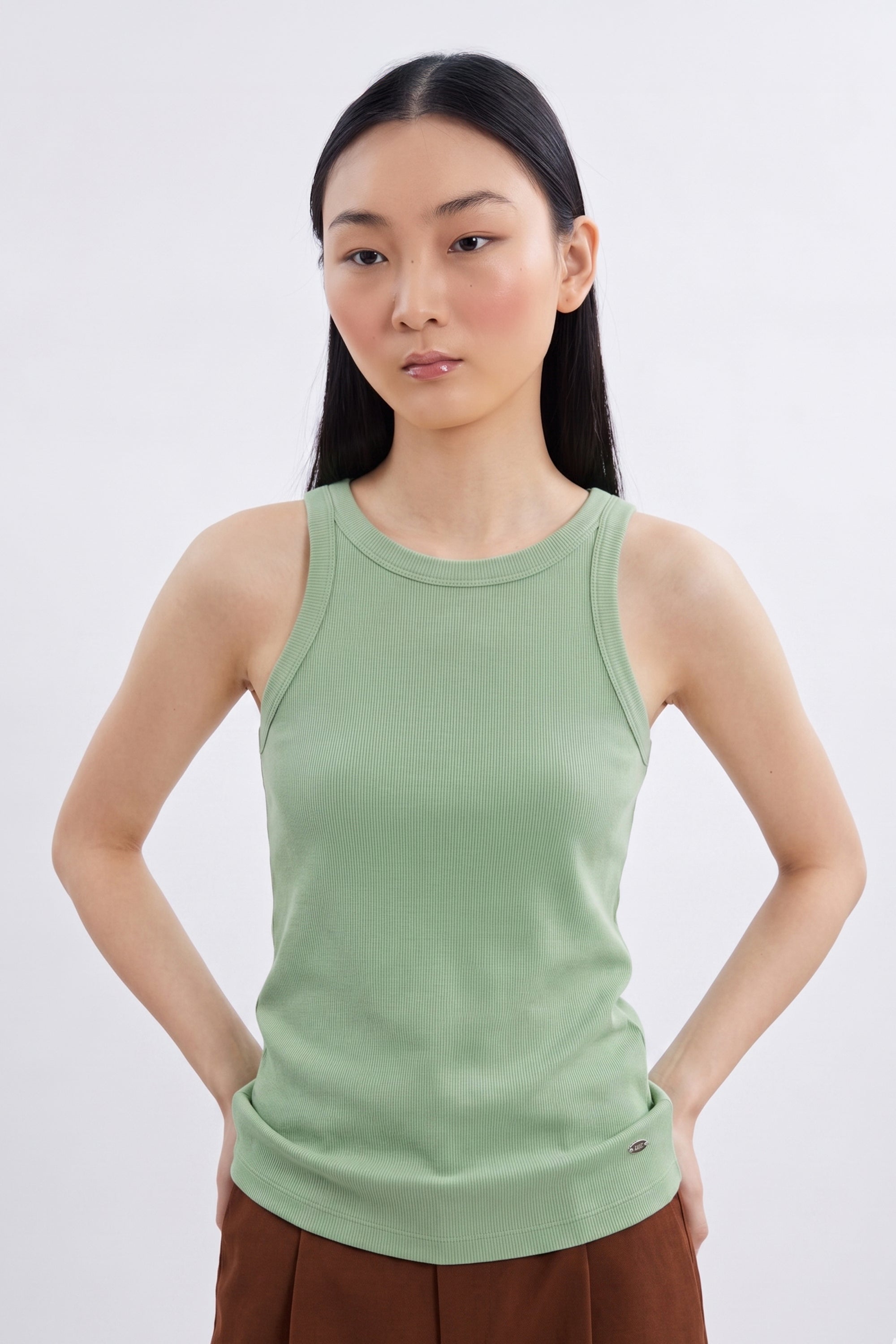AIIZ Women's Rib Knit Tank Top