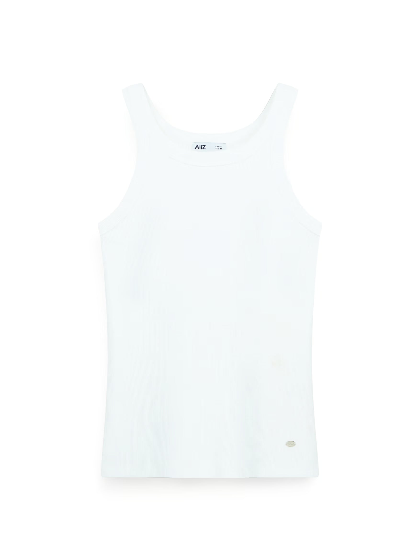 AIIZ Women's Rib Knit Tank Top (White / S)