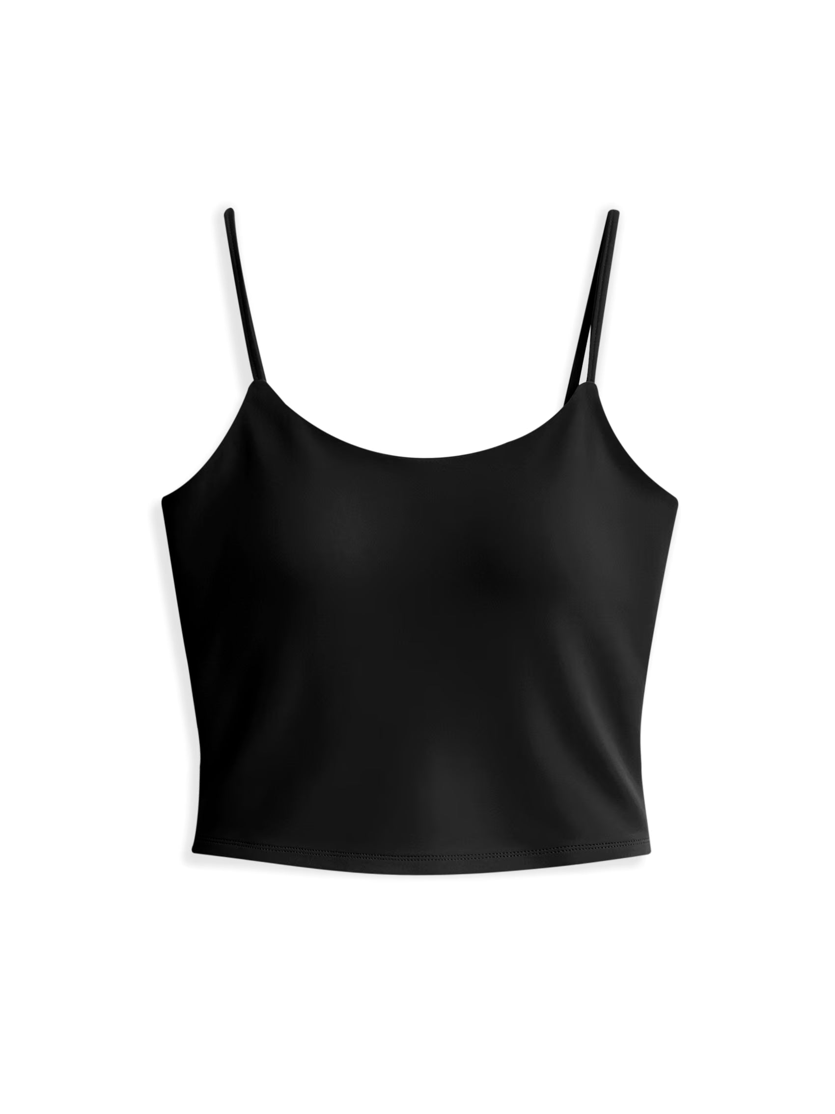 AIIZ Women's Cropped Cami Bar Top (Black / S)