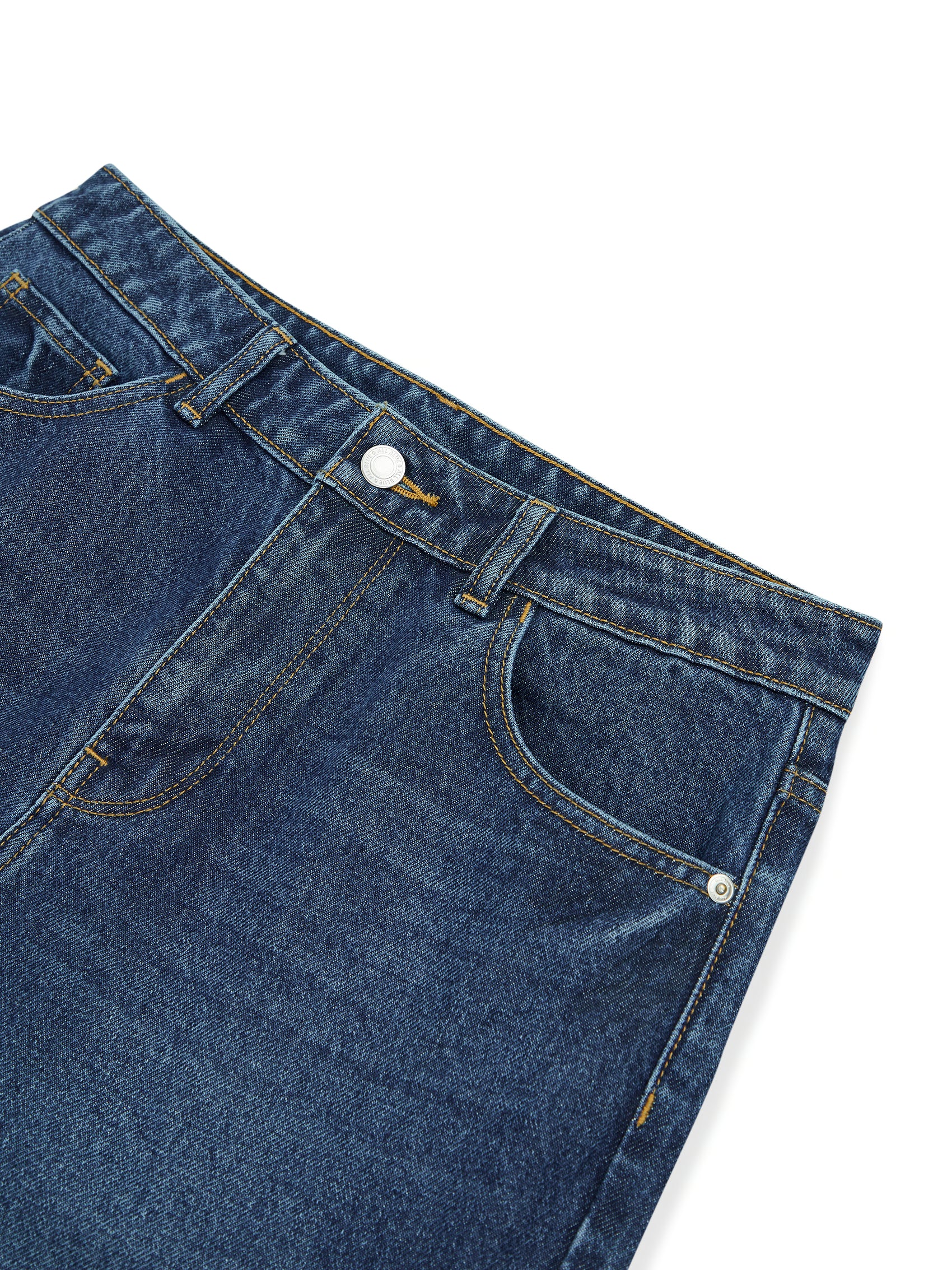 AIIZ Women's High Waist Straight Long Denim