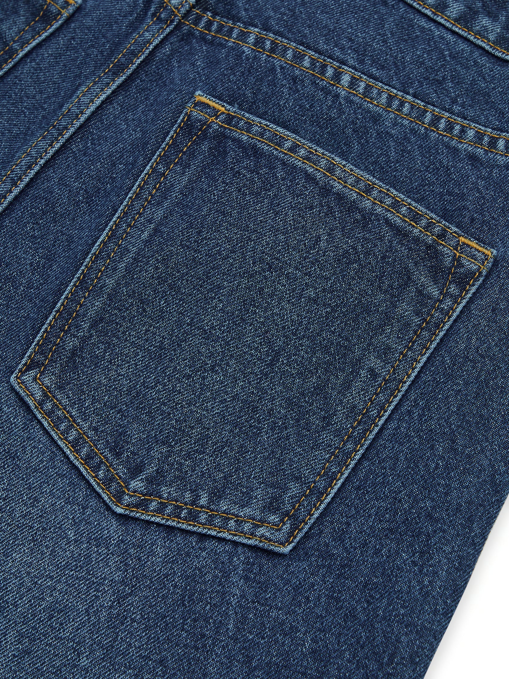 AIIZ Women's High Waist Straight Long Denim