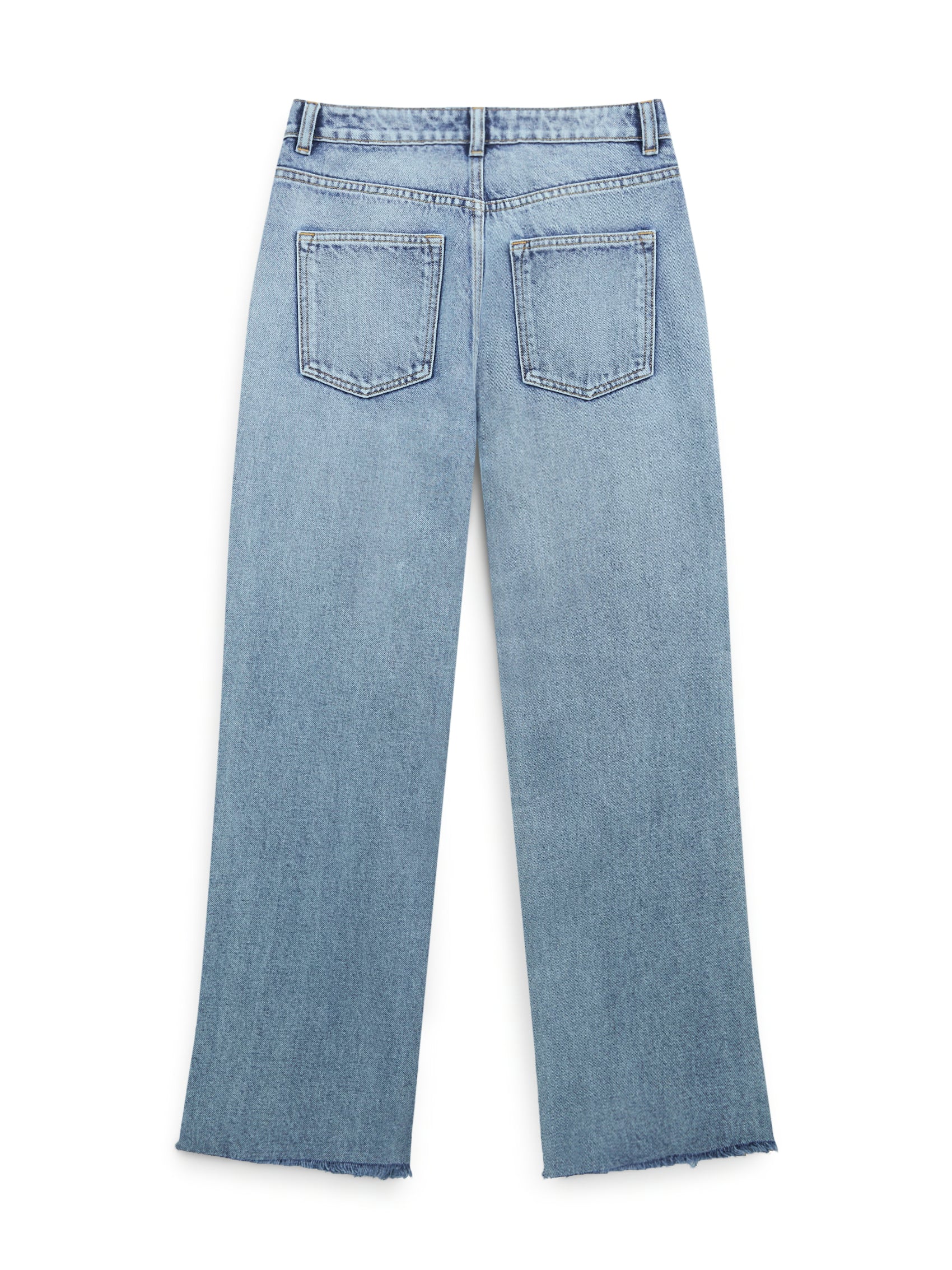 AIIZ Women's High Waist Straight Long Denim