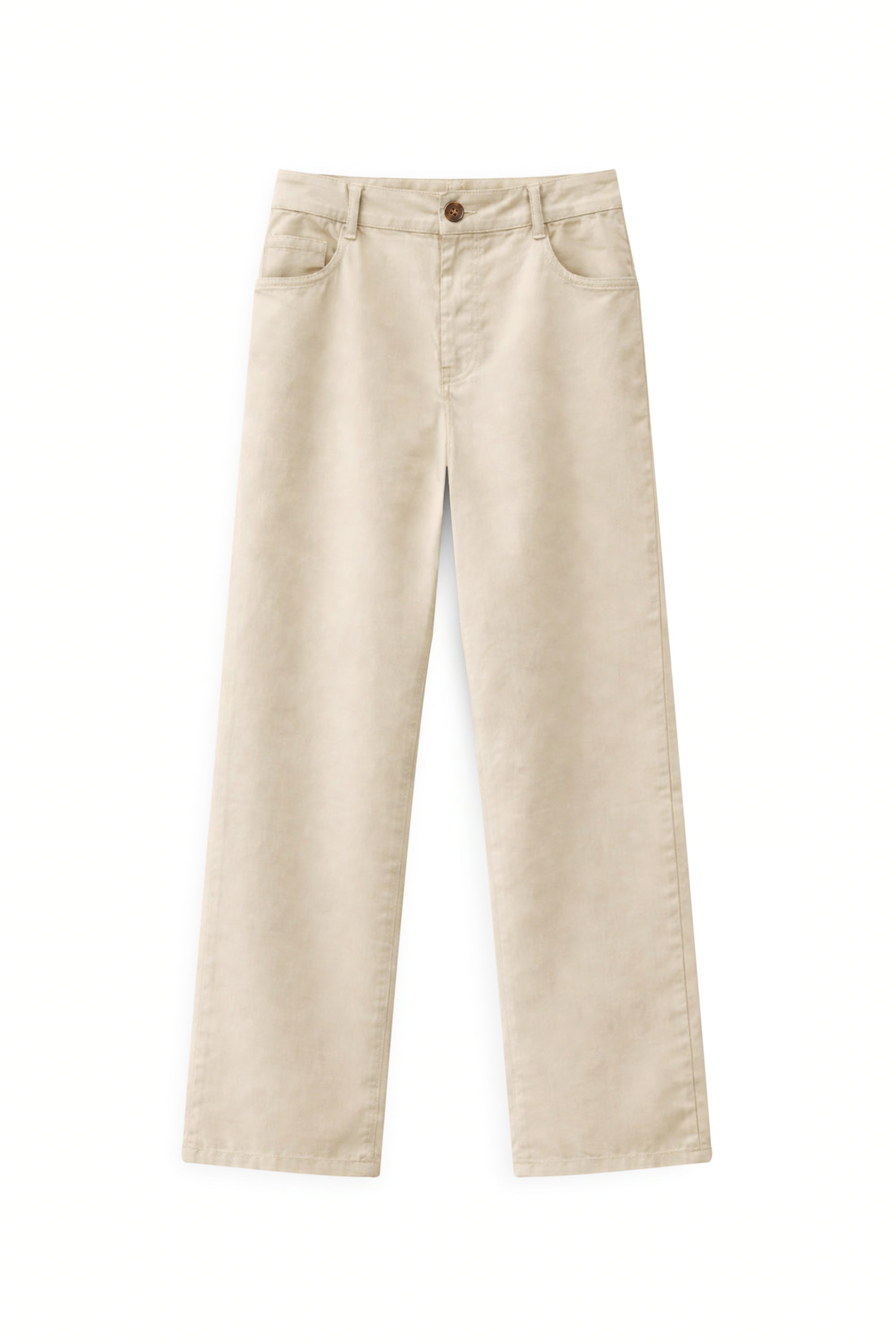 AIIZ Women's Straight Leg Pants (Beige / 25)