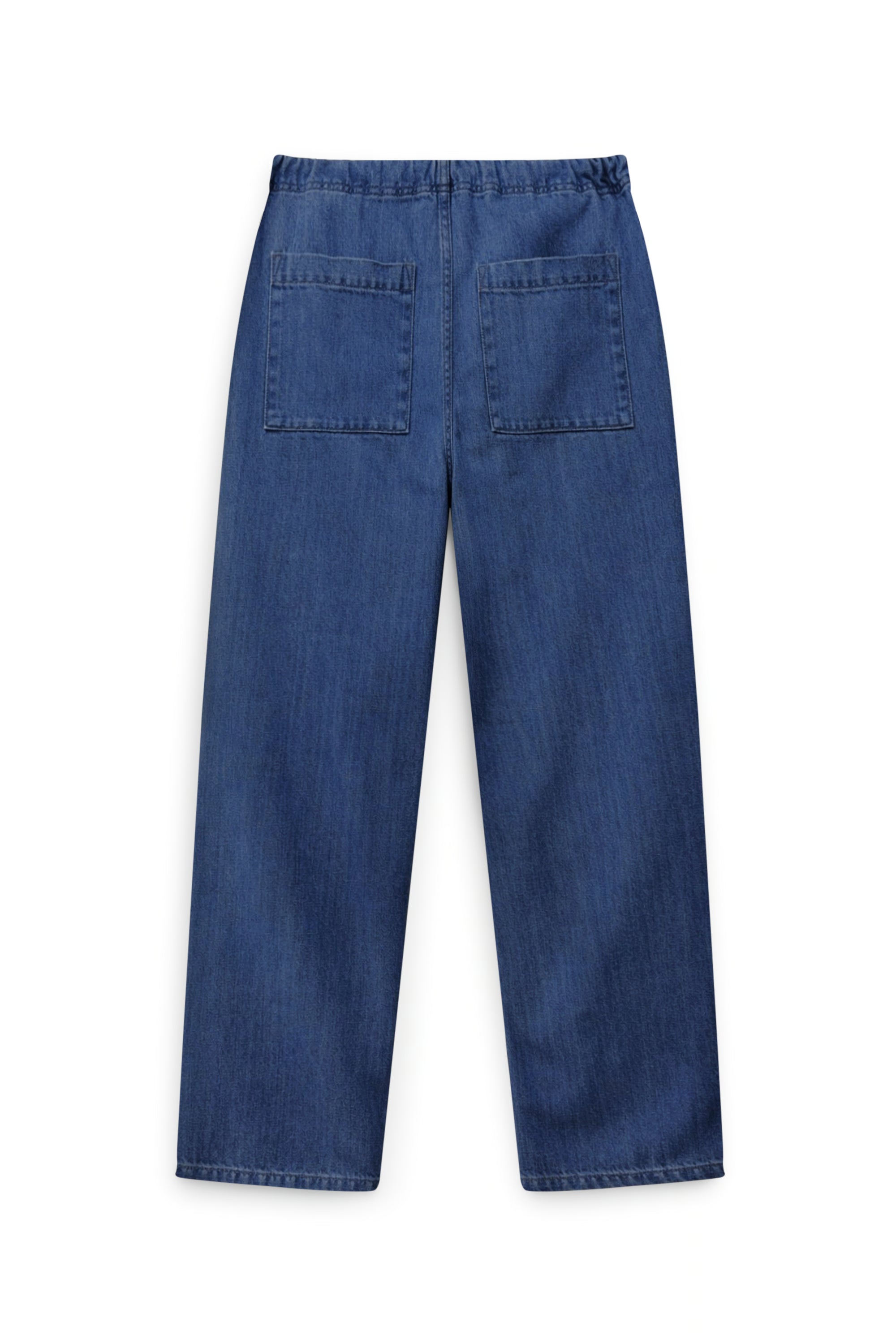 AIIZ Women’s Denim Pants Drawstring Relaxed- 100% Cotton