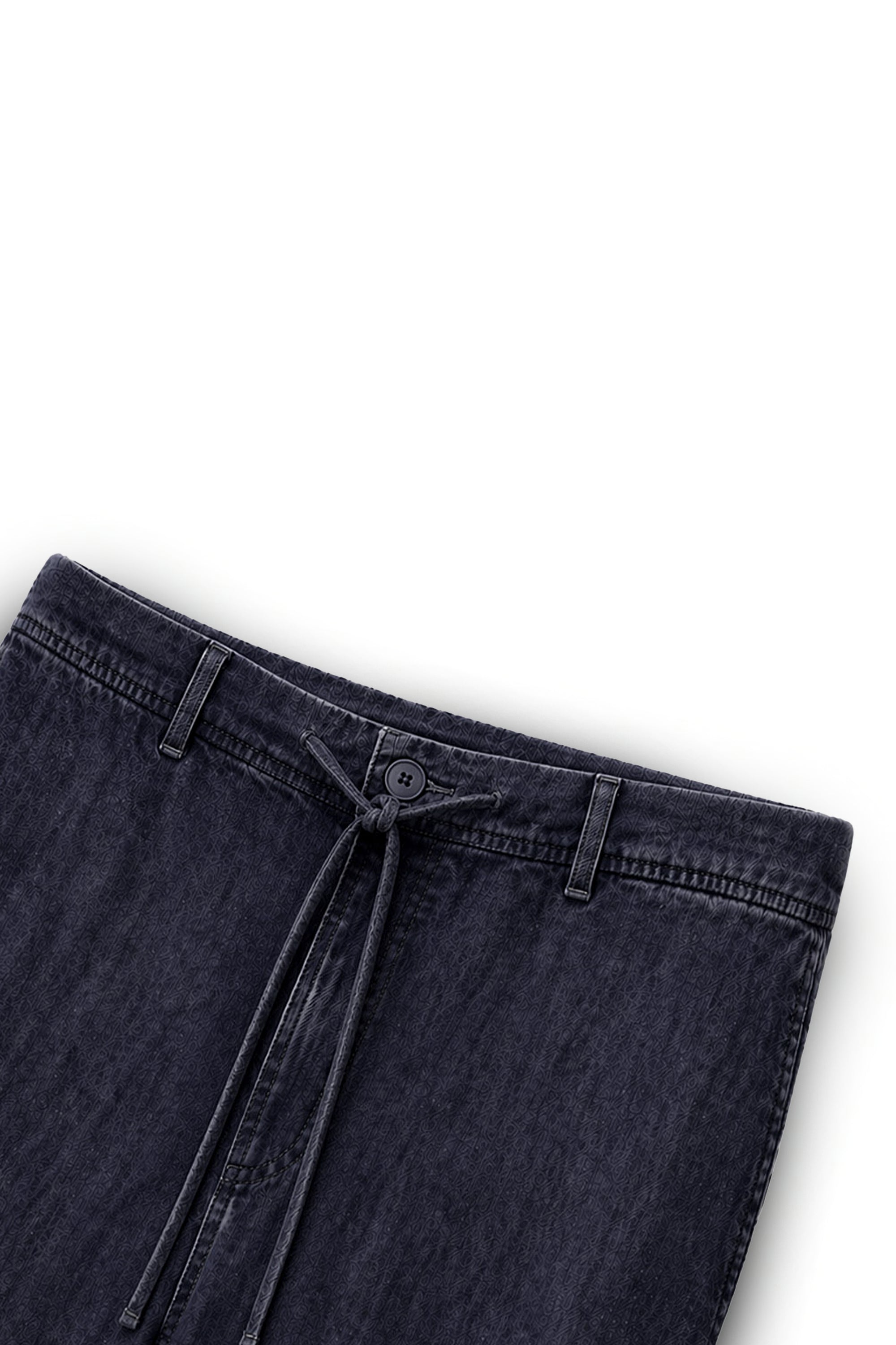 AIIZ Women’s Denim Pants Drawstring Relaxed- 100% Cotton