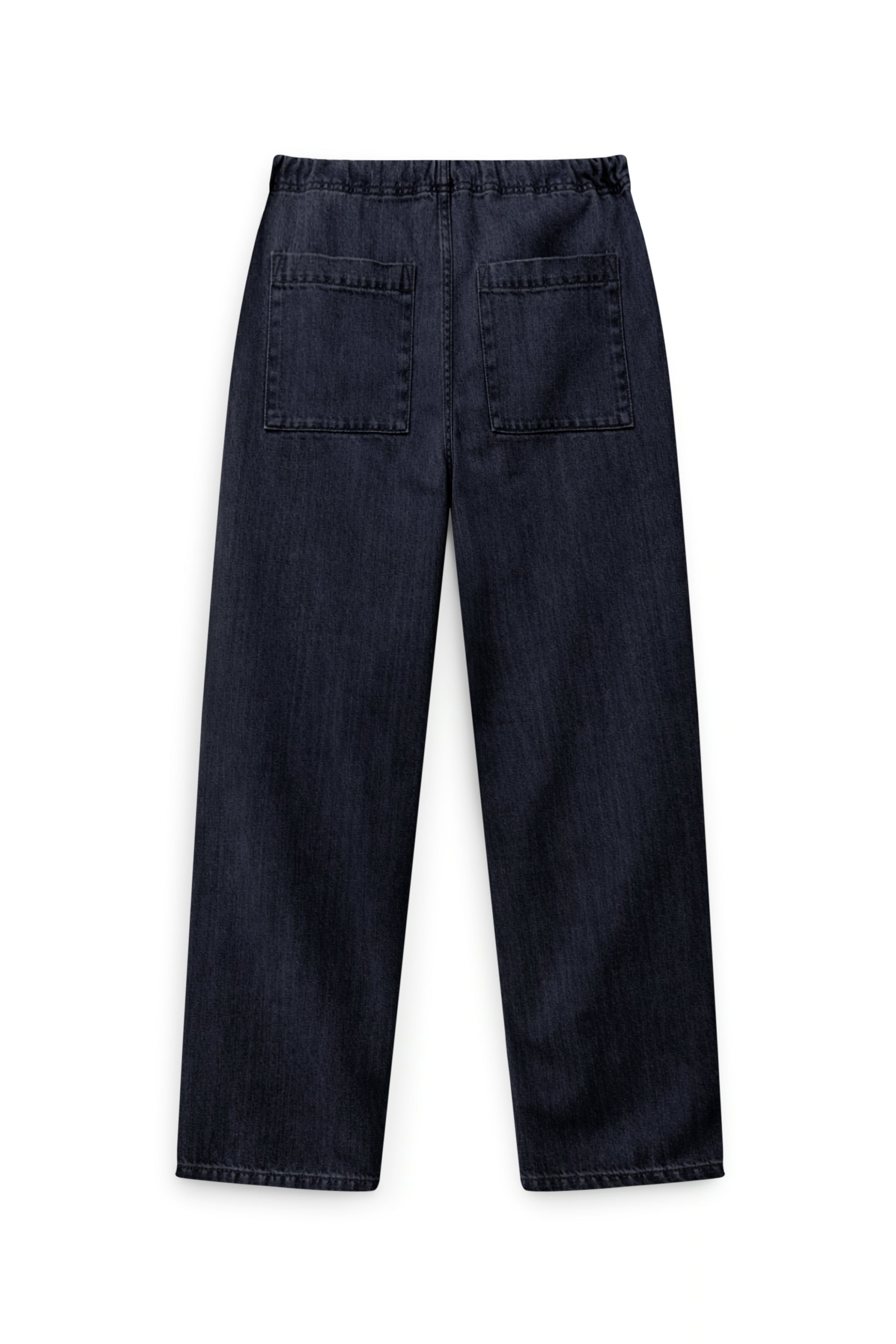 AIIZ Women’s Denim Pants Drawstring Relaxed- 100% Cotton
