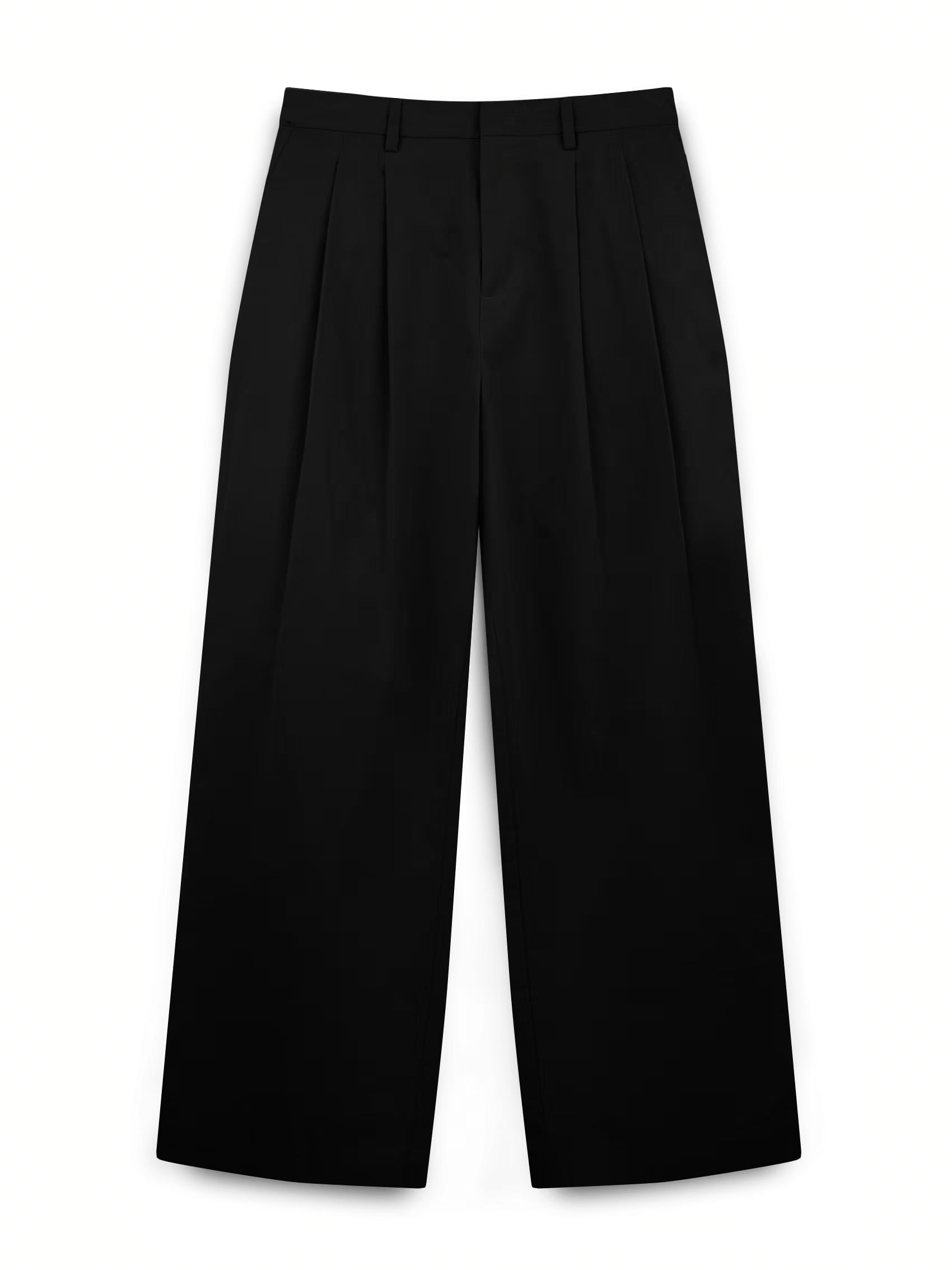 AIIZ Women's High-Waisted Pleated Pants (Black / 25)