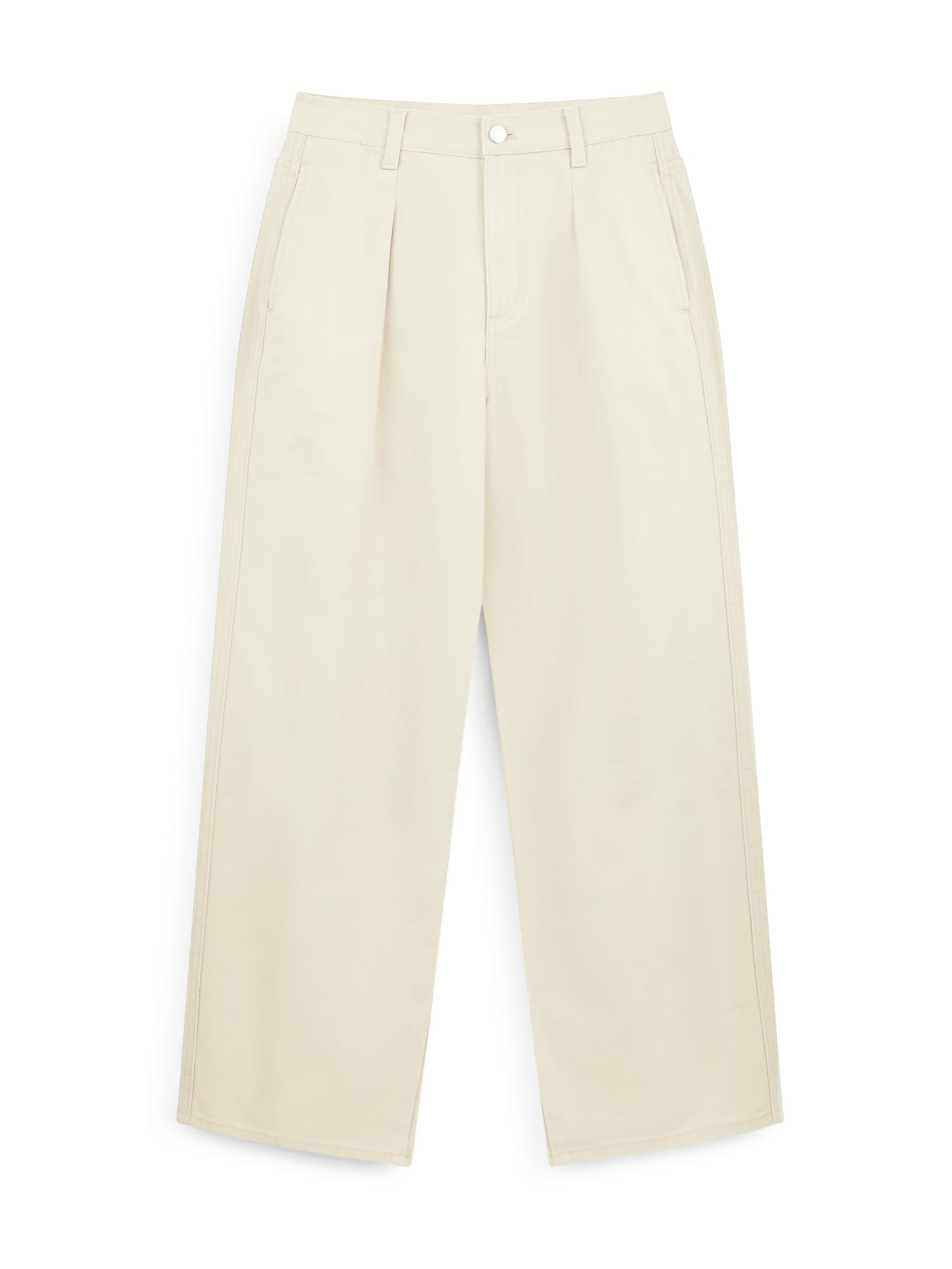 AIIZ Women's Wide Leg Twill Trousers