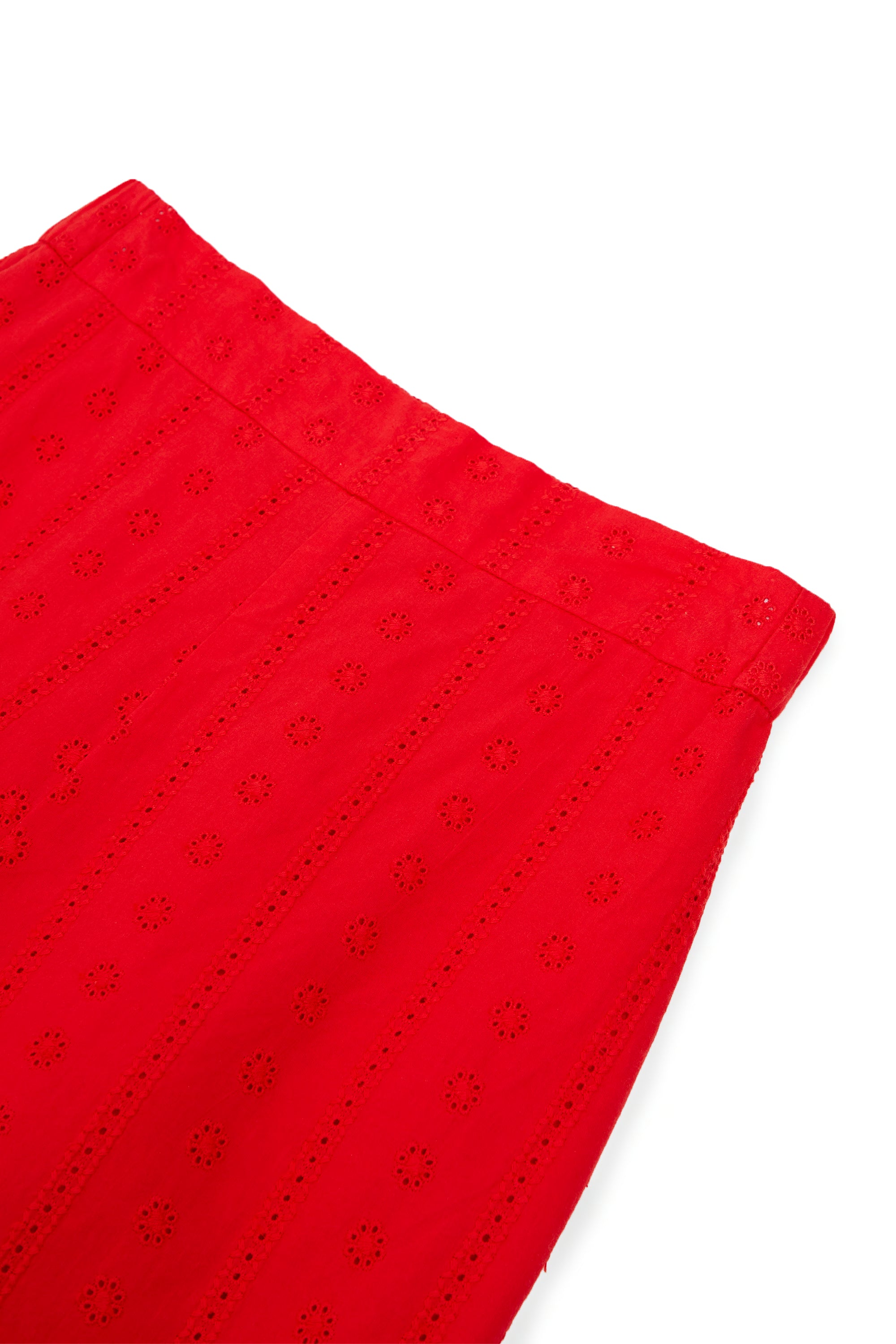 AIIZ Women's Embroidered Eyelet Culottes