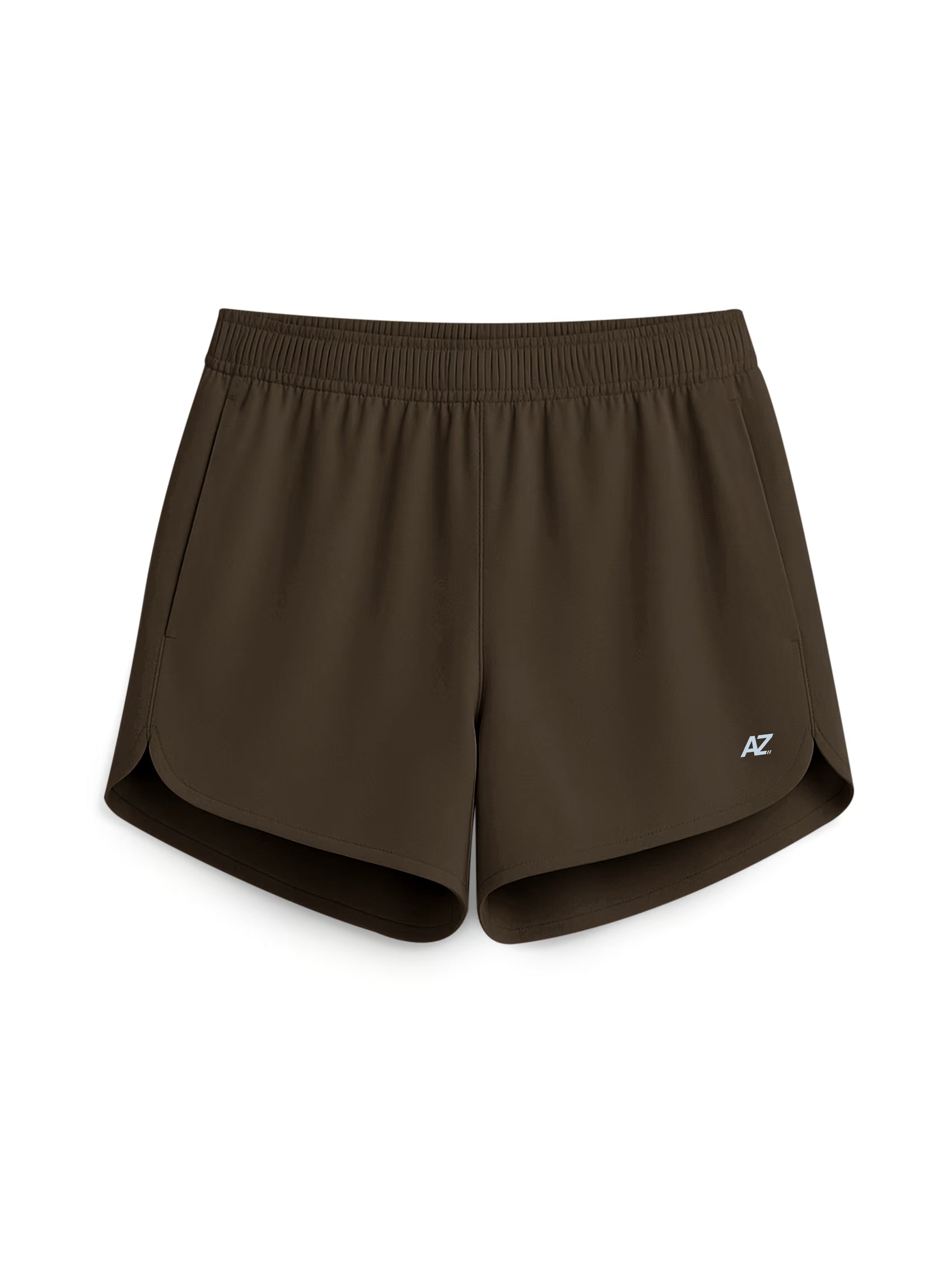 AIIZ Women's Lightweight Active Shorts (Dark Brown / S)