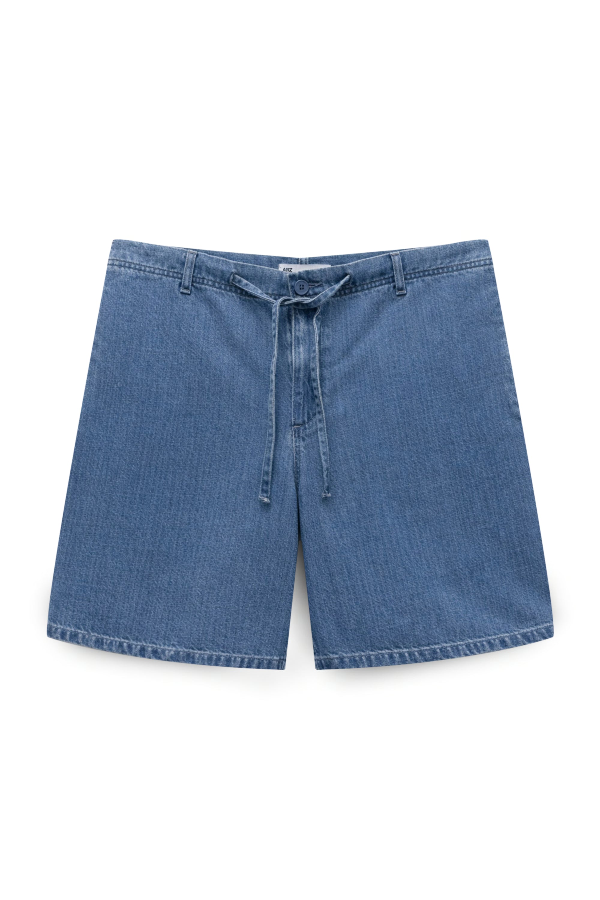 AIIZ Women’s Denim Shorts Drawstring Relaxed- 100% Cotton