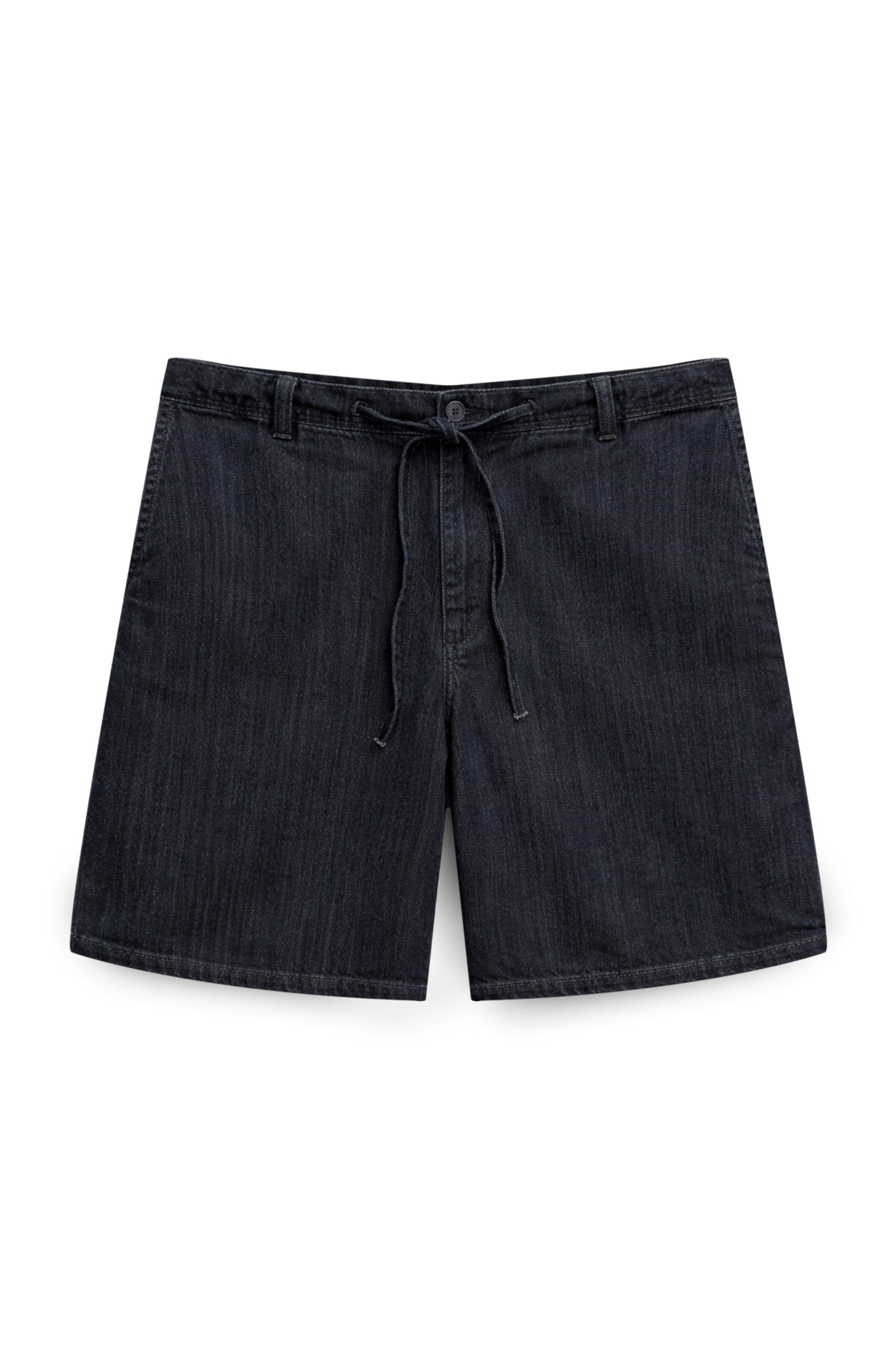 AIIZ Women’s Denim Shorts Drawstring Relaxed- 100% Cotton