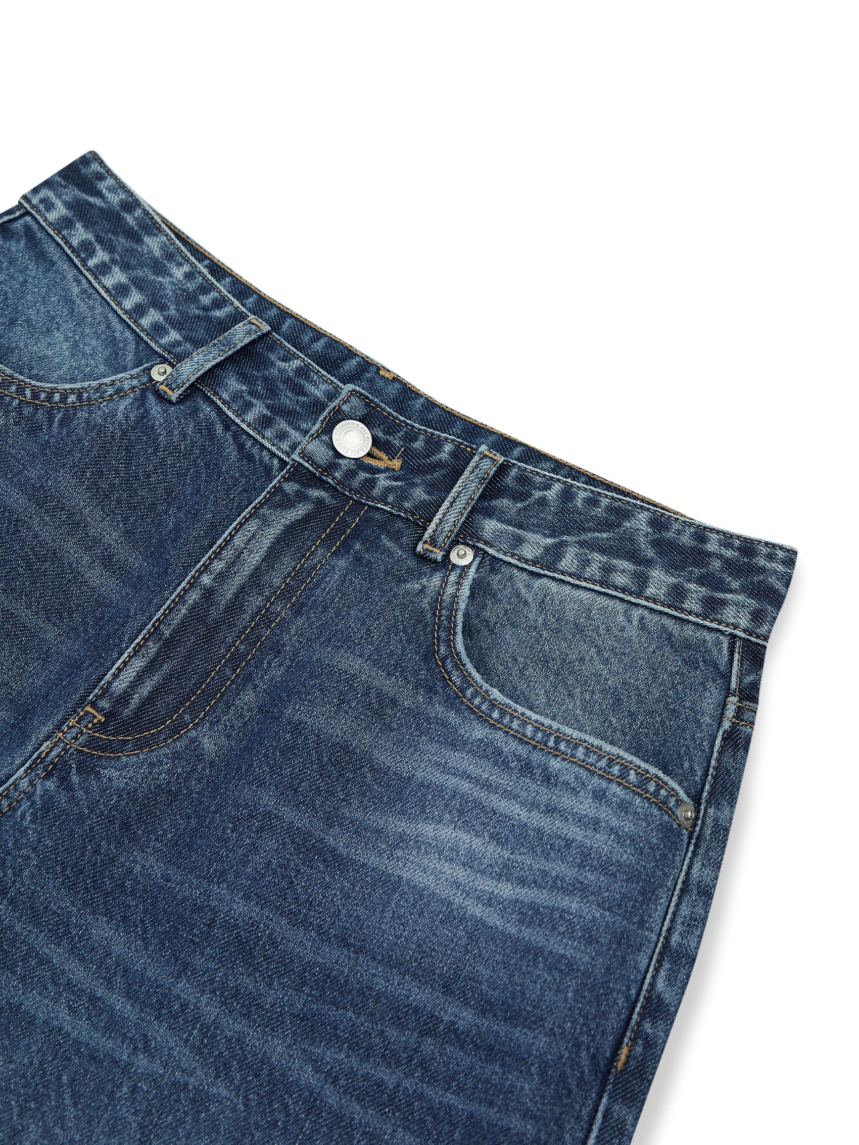 AIIZ Women's Mid Waist Culotte Denim