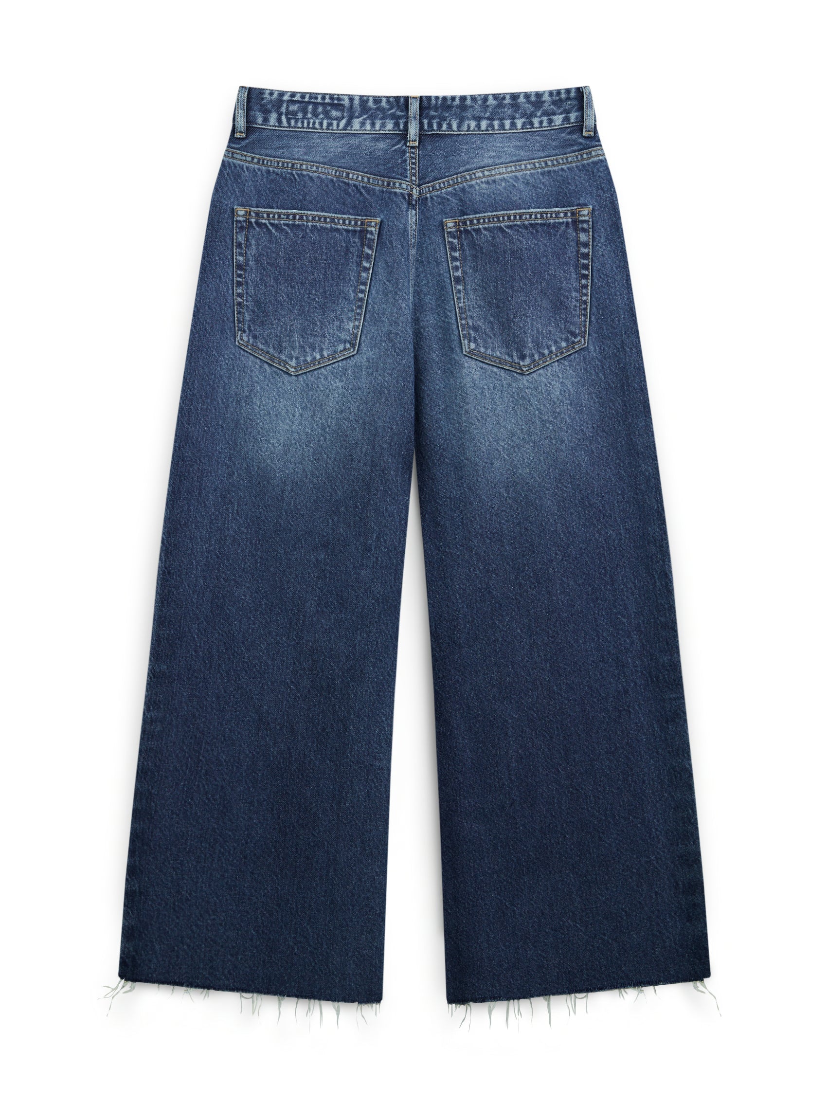 AIIZ Women's Mid Waist Culotte Denim