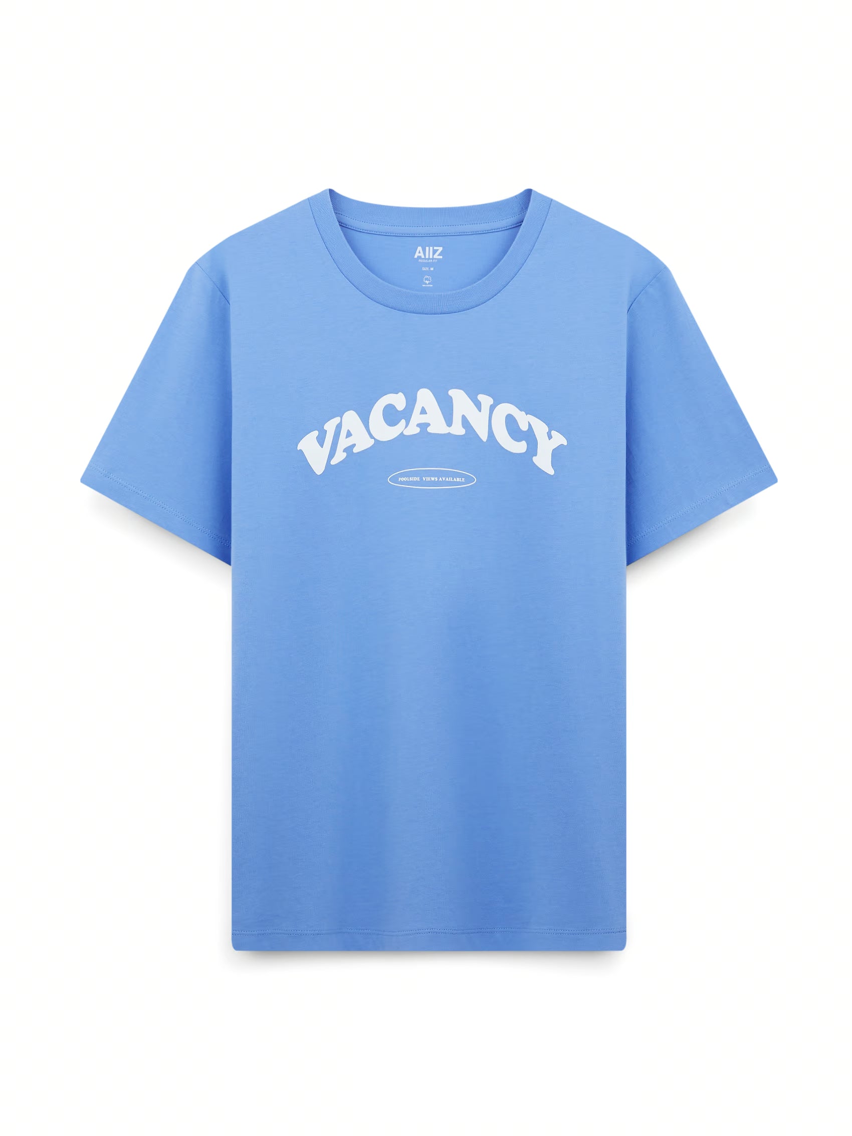 AIIZ Women's Typo Graphic T-Shirt (Blue / S)