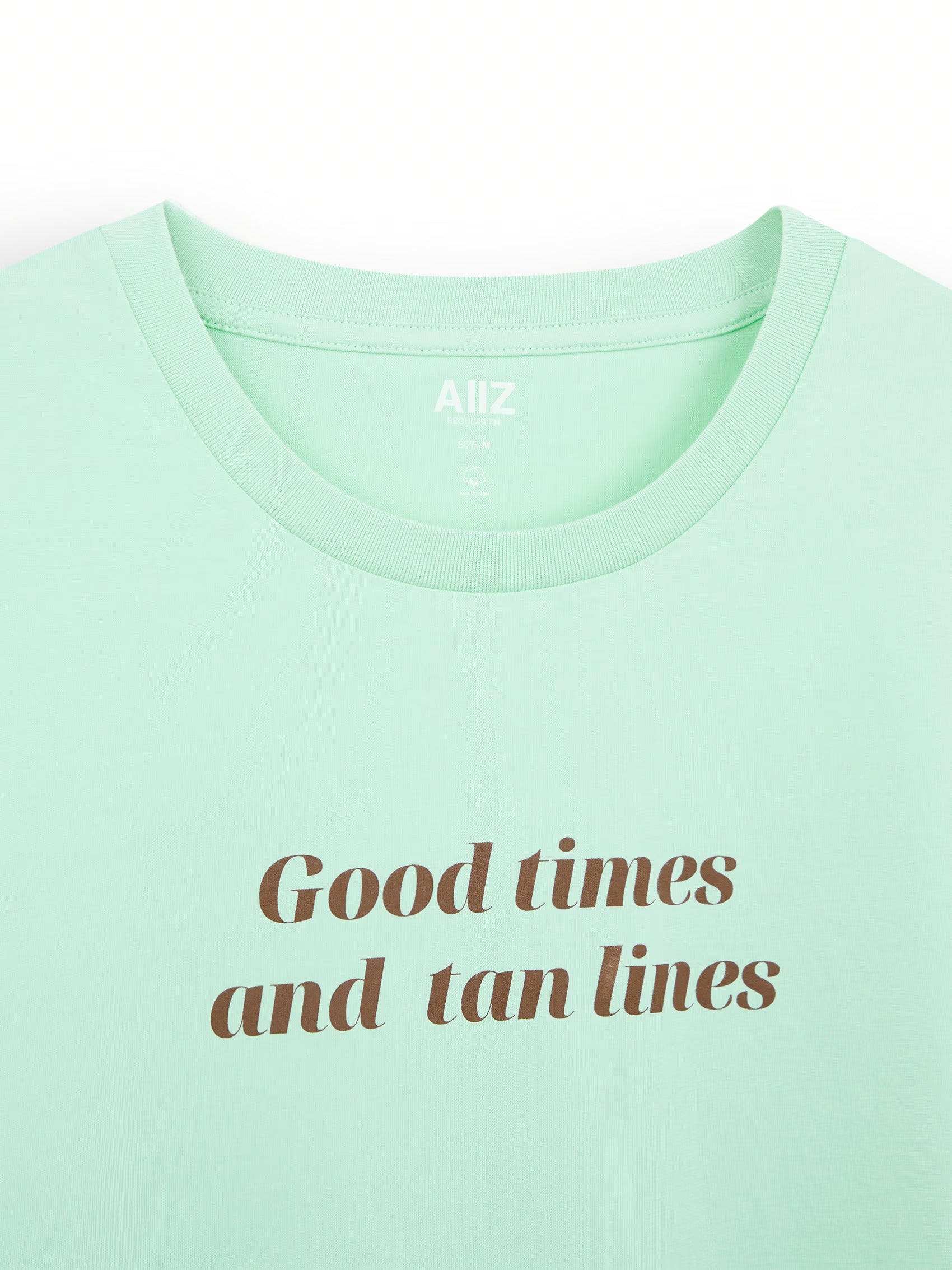 AIIZ Women's Typo Graphic T-Shirt