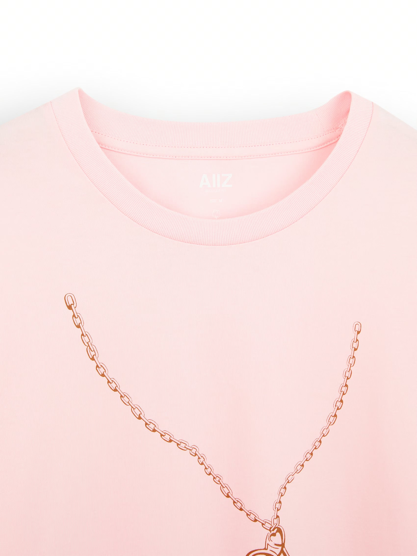 AIIZ Women's Locket Heart Graphic T-Shirt