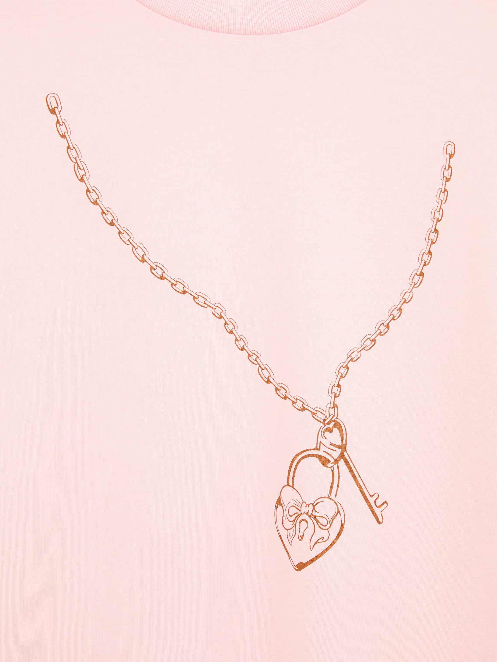 AIIZ Women's Locket Heart Graphic T-Shirt