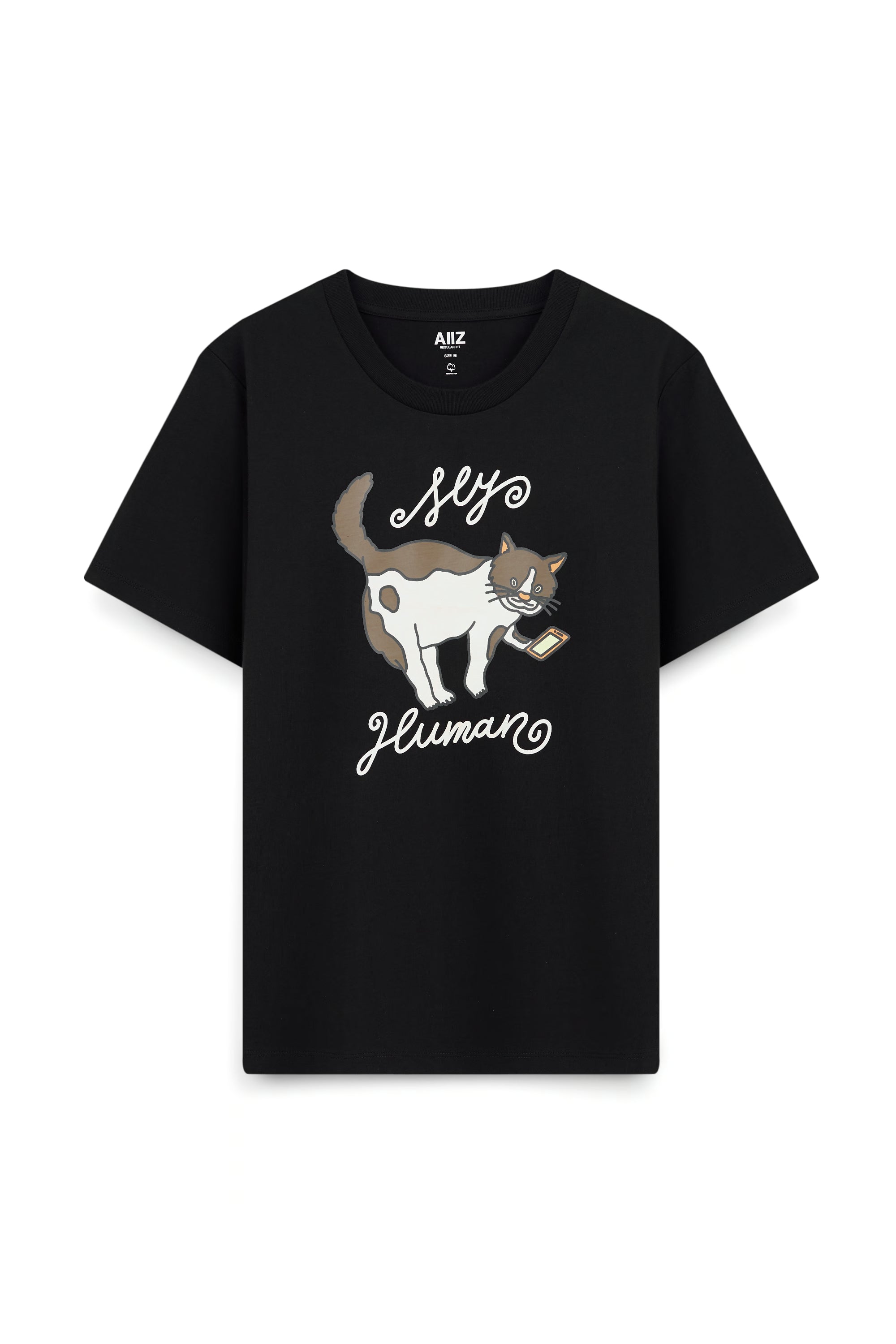 AIIZ Women's Pet Graphic T-Shirt (Black / S)