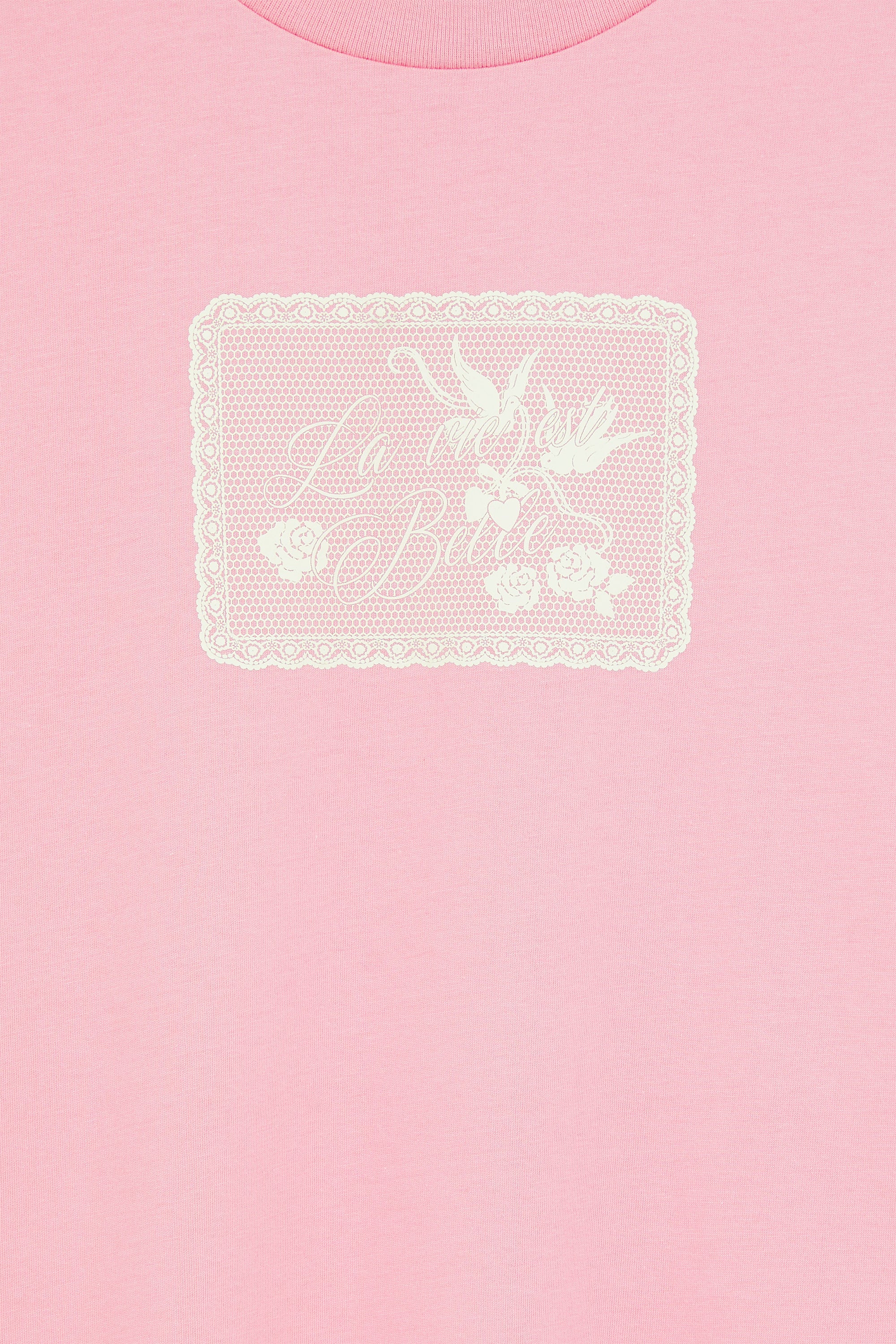 AIIZ Women's Lace Graphic T-Shirt