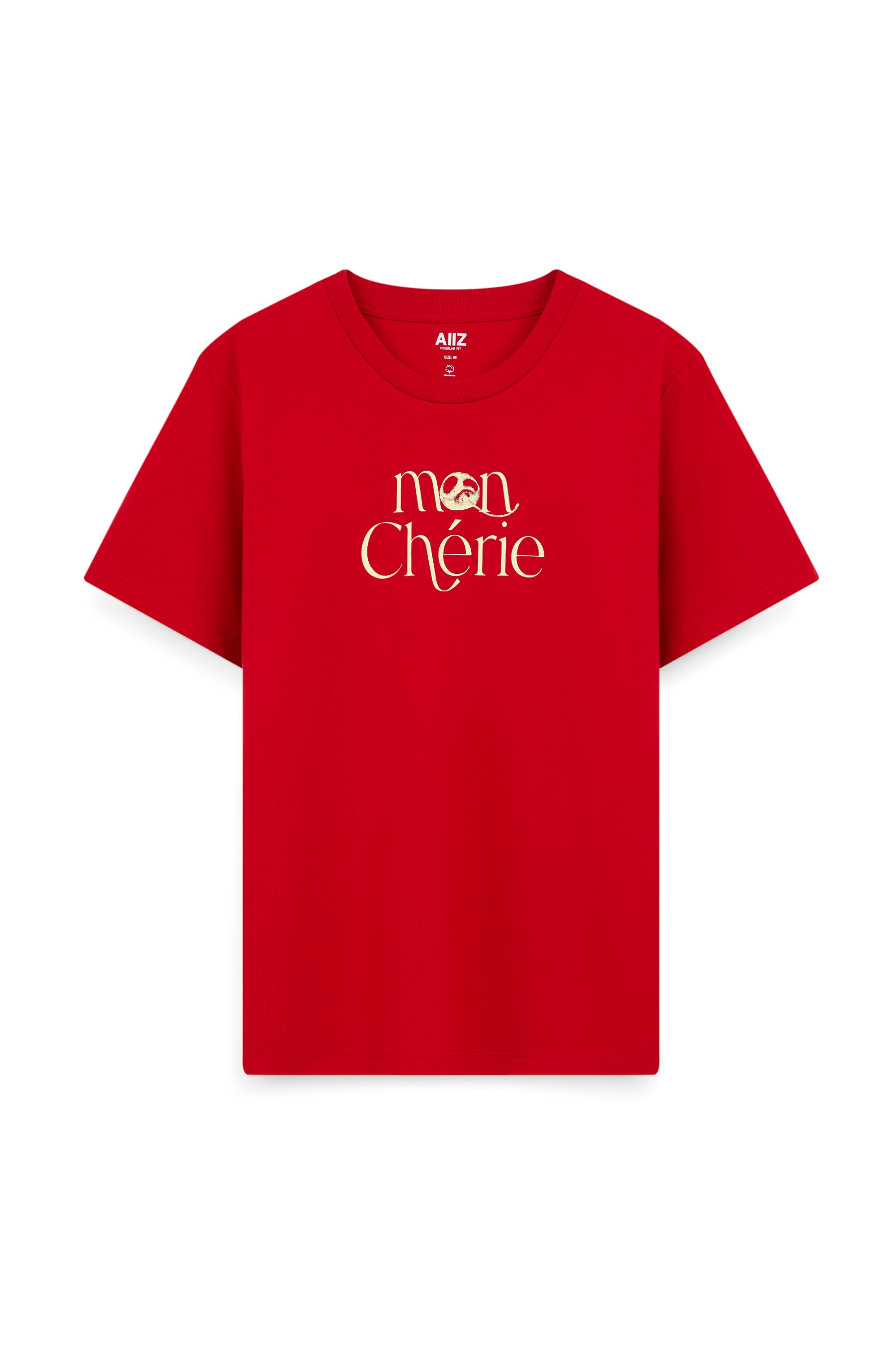 AIIZ Women's Cherry Graphic T-Shirt (Dark Red / S)